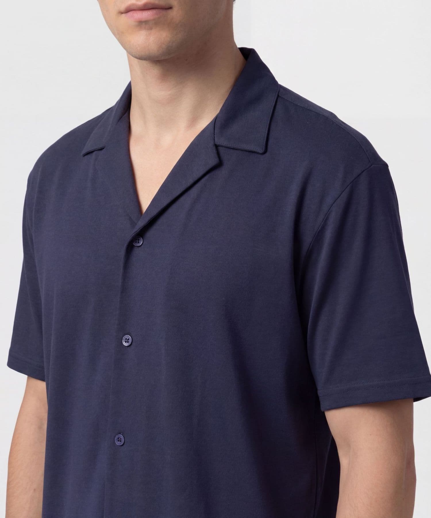 Pijama Elisa Esencial azul marino para hombre, vista 4