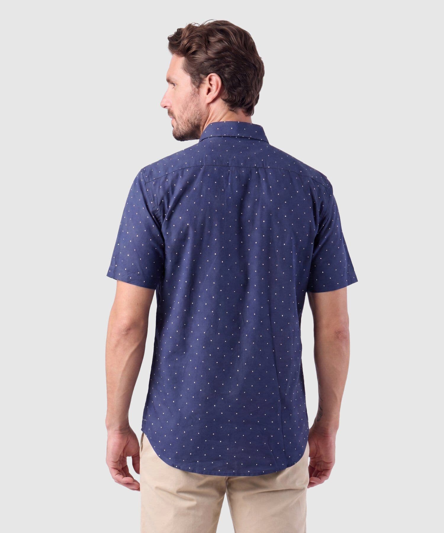 Camisa Solana Contemporáneo azul marino para hombre, vista 4