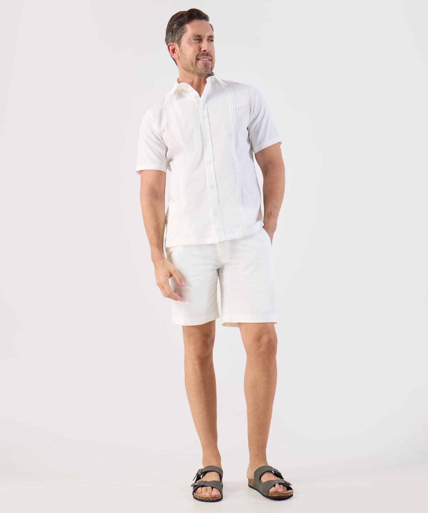 Bermuda Carmín Sastre blanco para hombre, vista 2