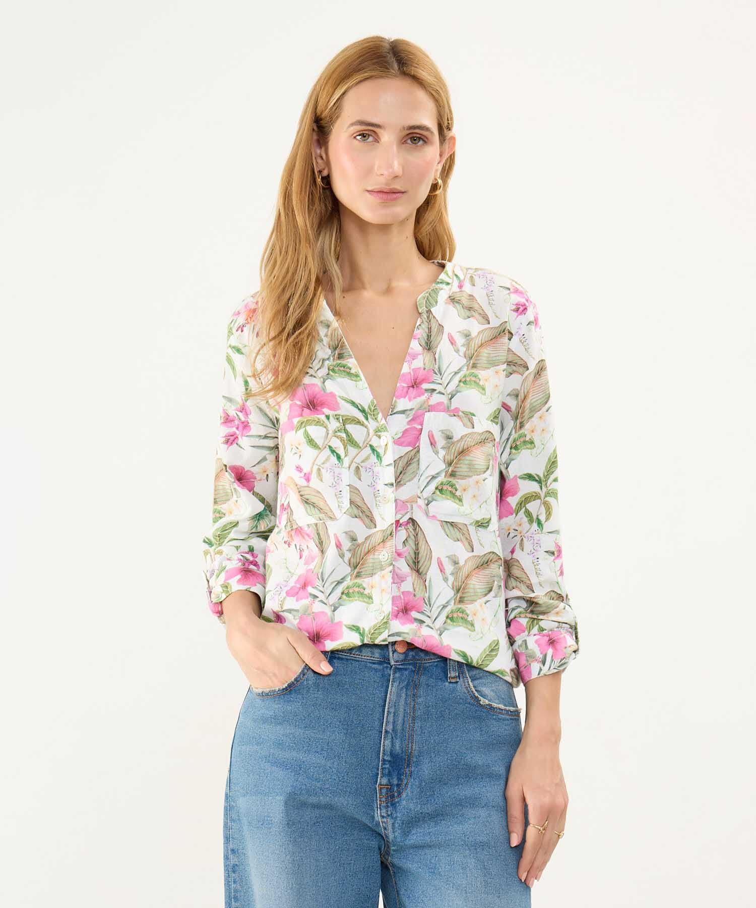 Blusa Oliva Urbano arena para mujer, vista principal