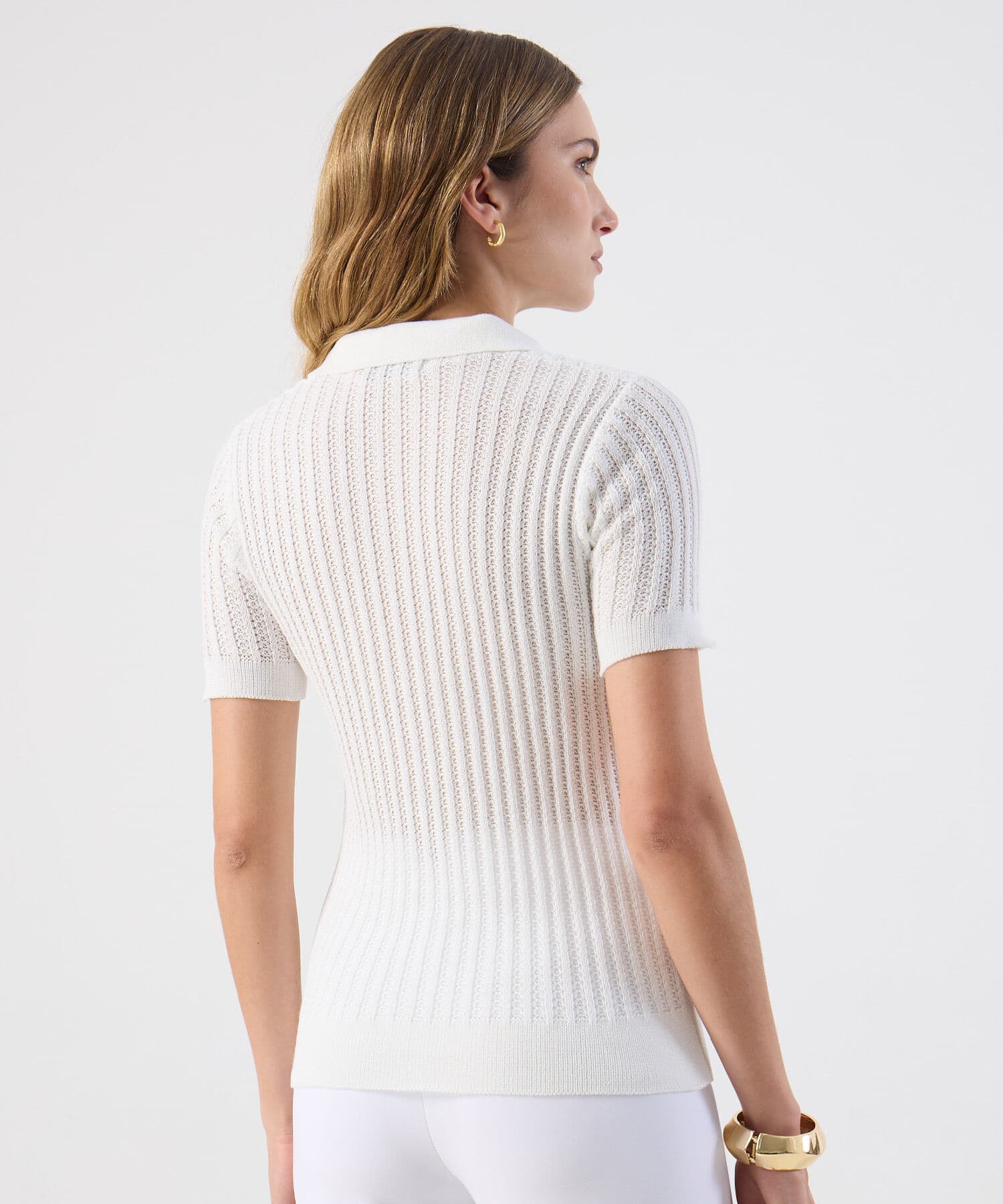 Polo Sabana Ligero blanco para mujer, vista 4