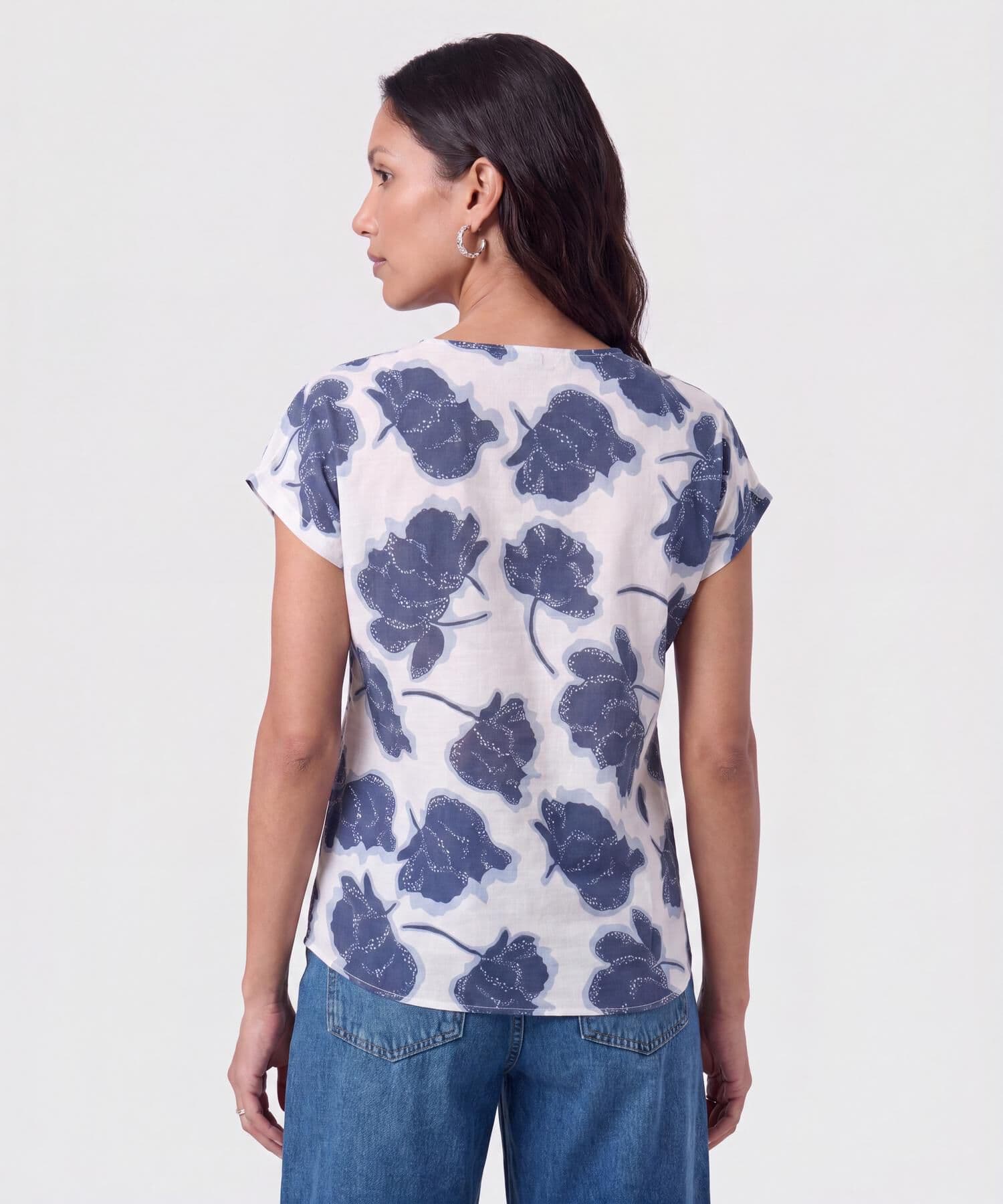 Blusa Renata Suave azul marino para mujer, vista 4