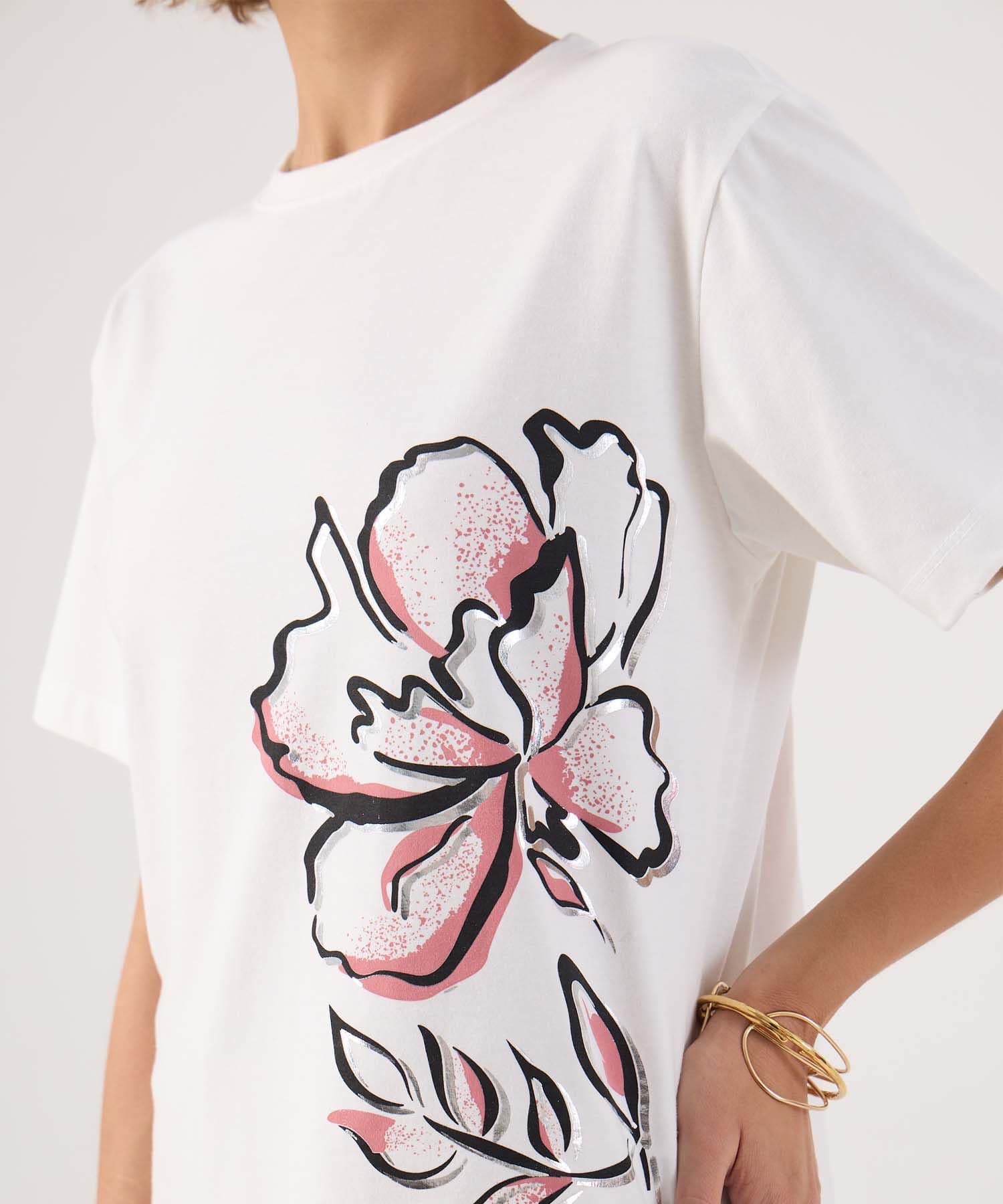Camiseta Horizonte de Ciudad blanco para mujer, vista 3