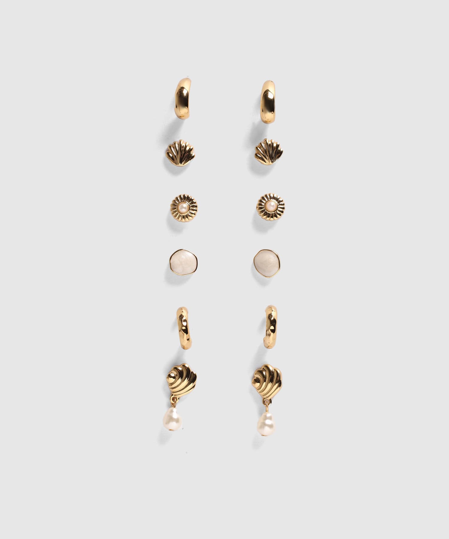 Aretes Cobalto Natural dorado para mujer, vista principal