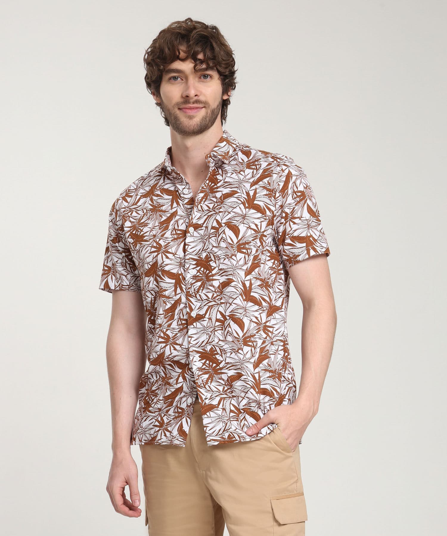 Camisa Cedro Ligero verde botella para hombre, vista principal