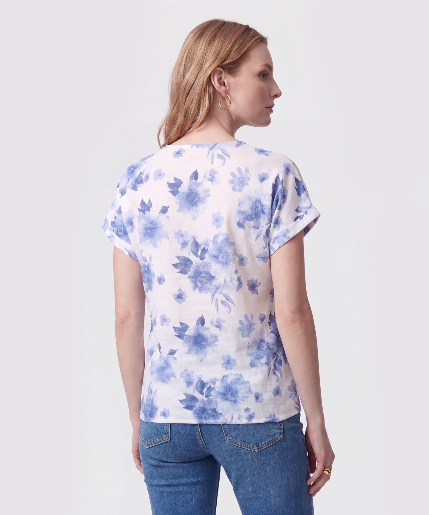 Blusa Emilia Edición Índigo blanco para mujer, vista 4