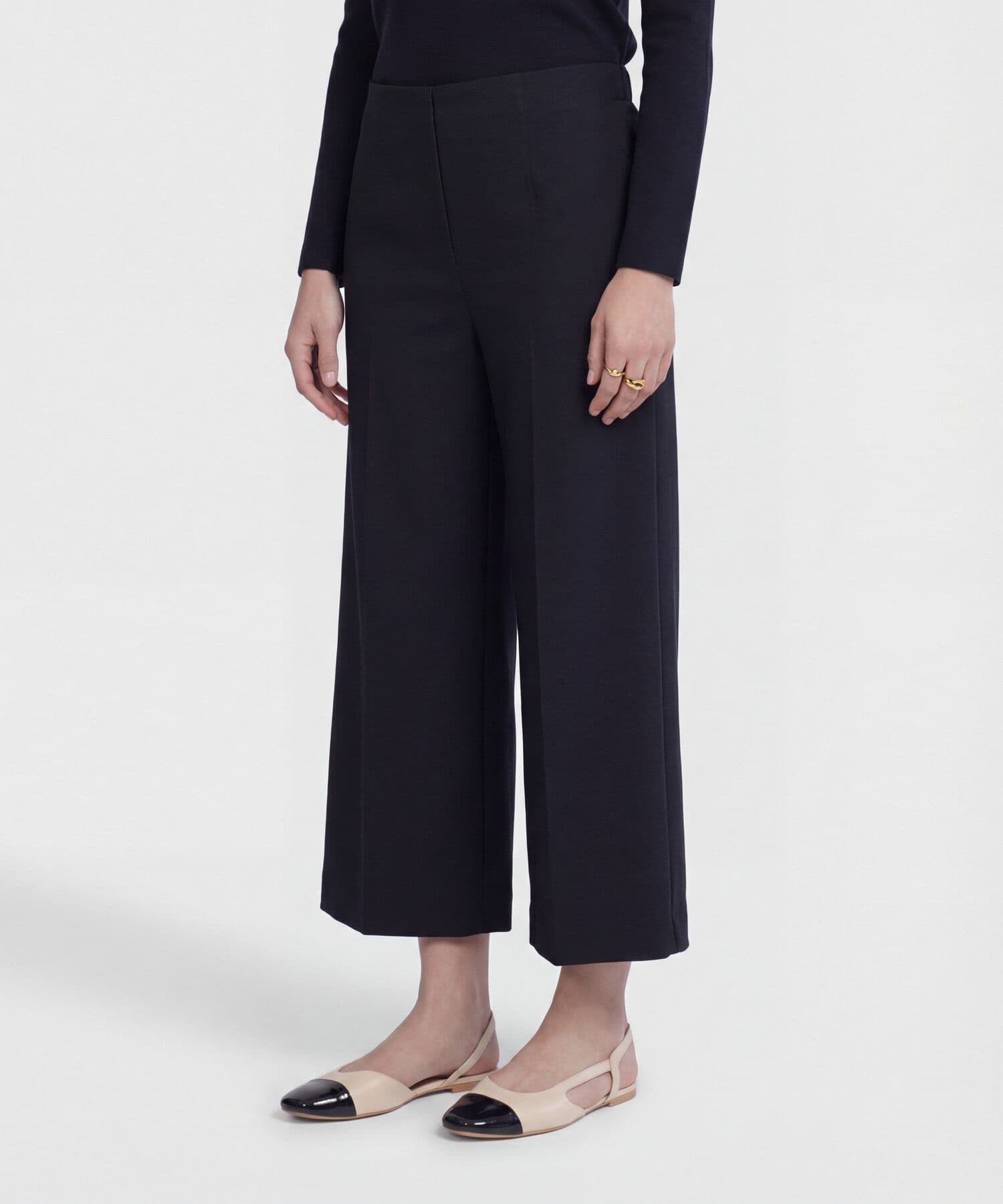 Pantalón Celeste Edición Lino negro para mujer, vista principal