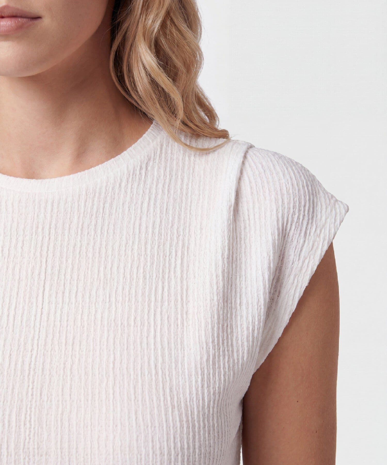 Camiseta Litoral Fluido blanco para mujer, vista 3