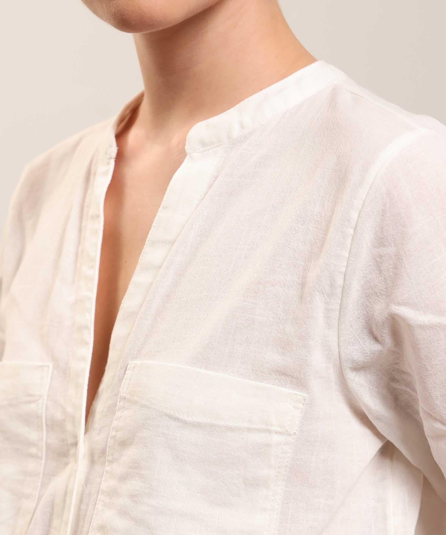Blusa Lumbre Fluido blanco para mujer, vista 3