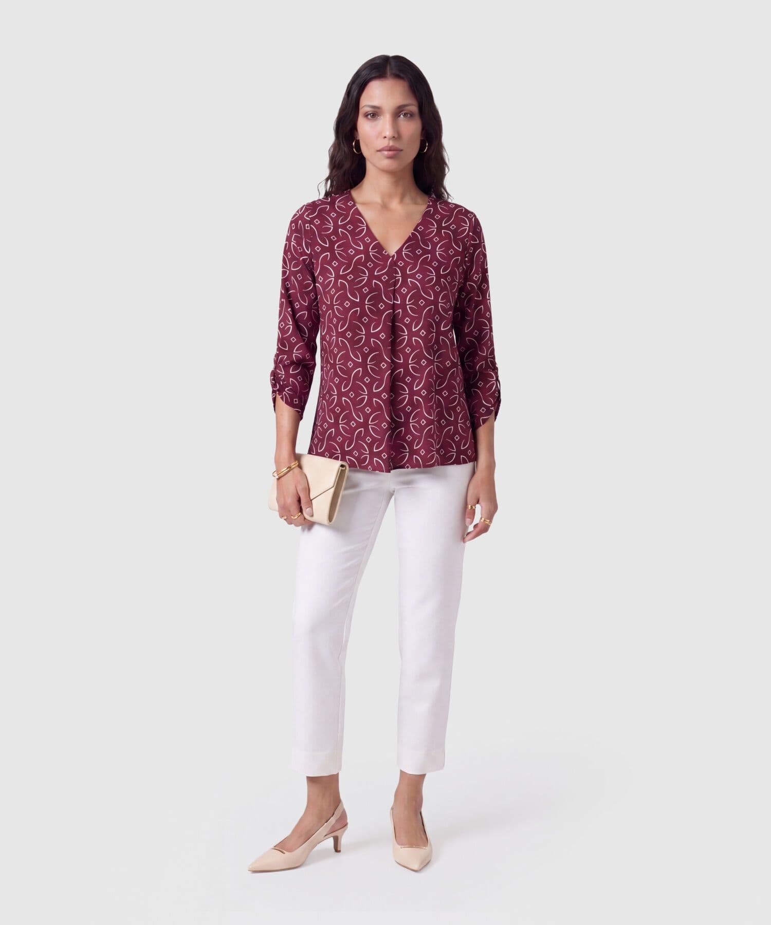 Blusa Amalia Contemporáneo marfil para mujer, vista 2