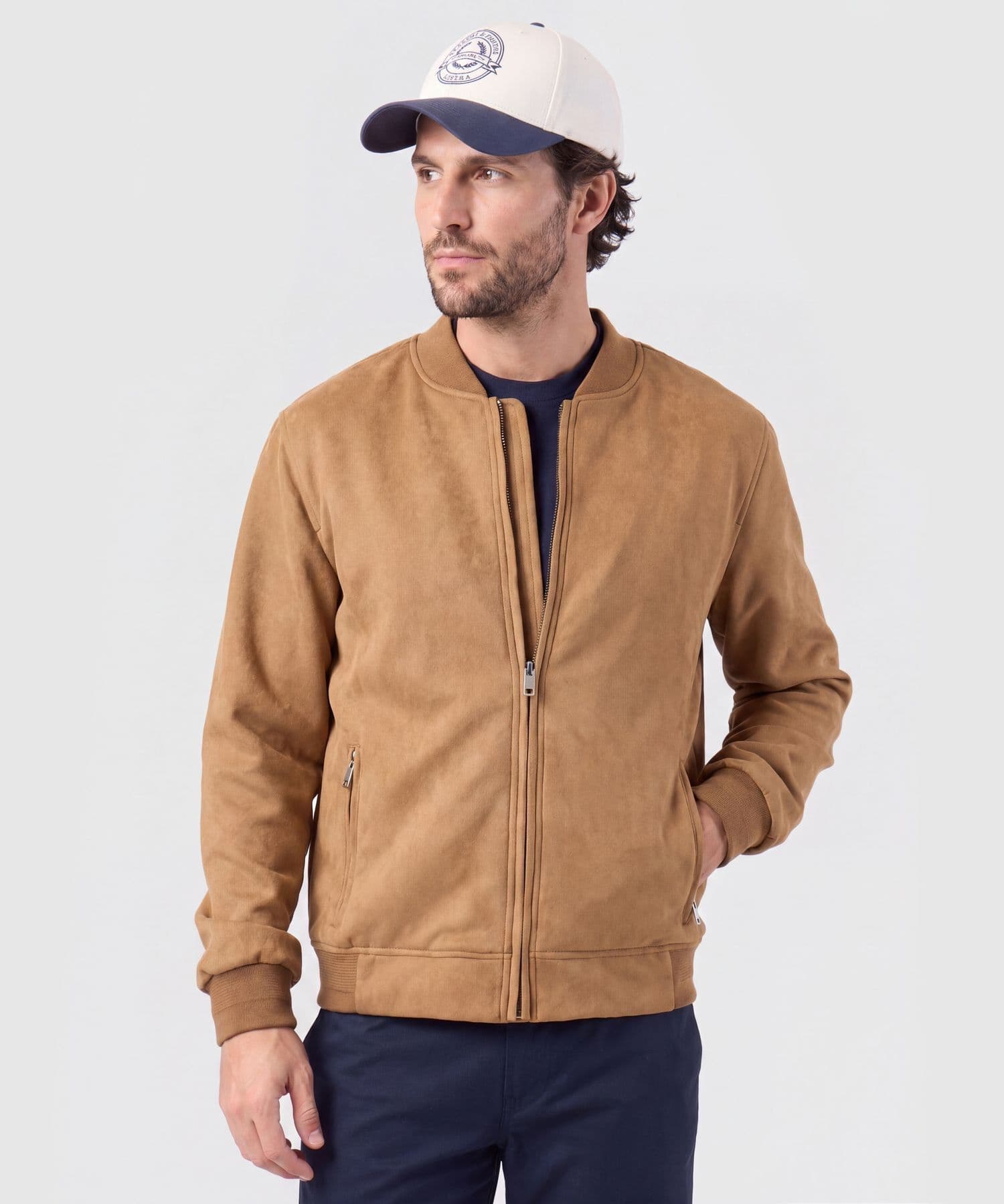Chaqueta Serena Fluido café para hombre, vista principal