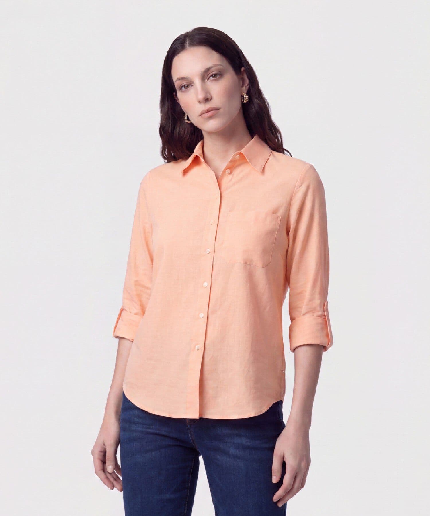 Camisa Sabana Contemporáneo naranja para mujer, vista principal