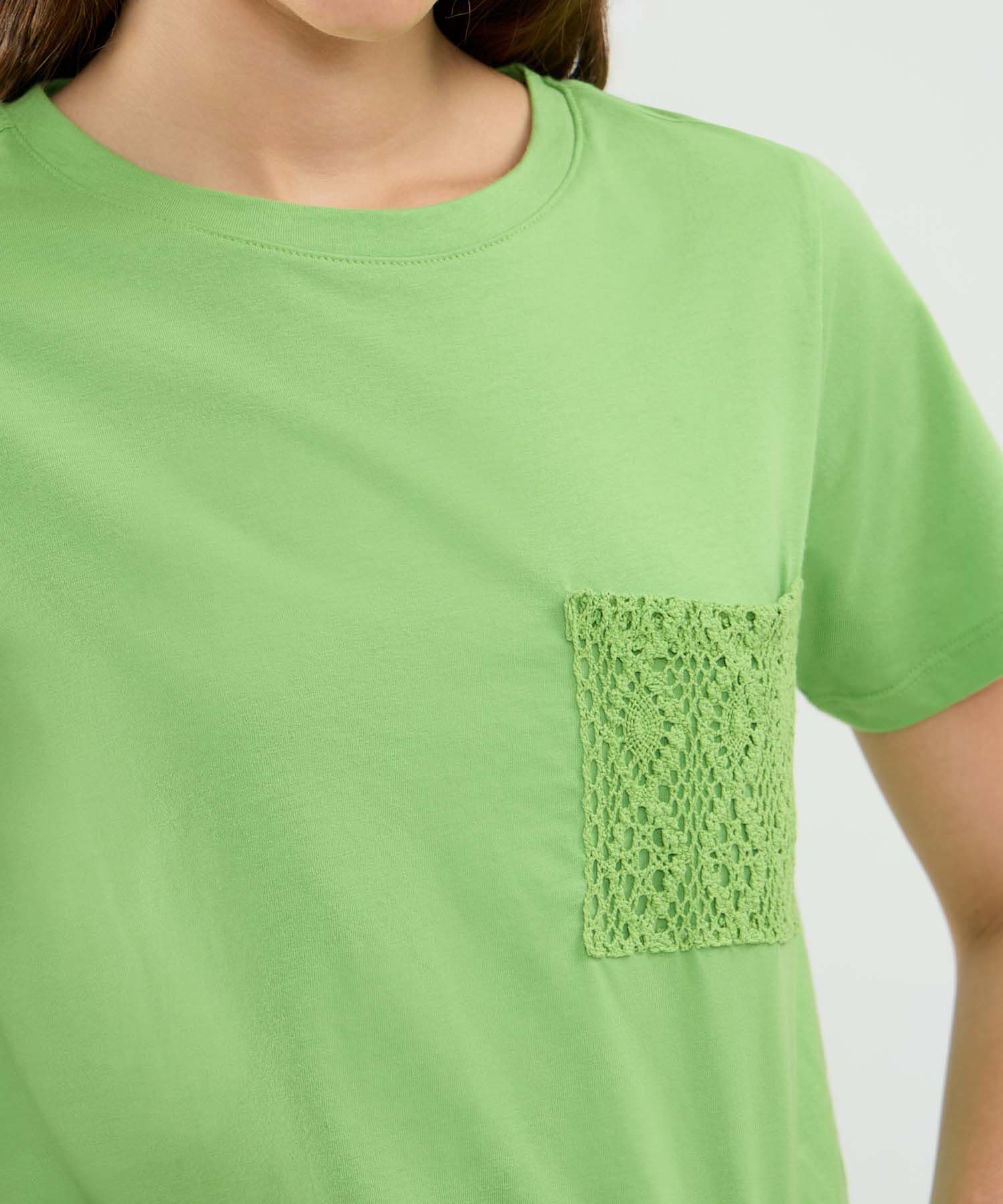 Camiseta Cobalto de Noche verde oliva para mujer, vista 3