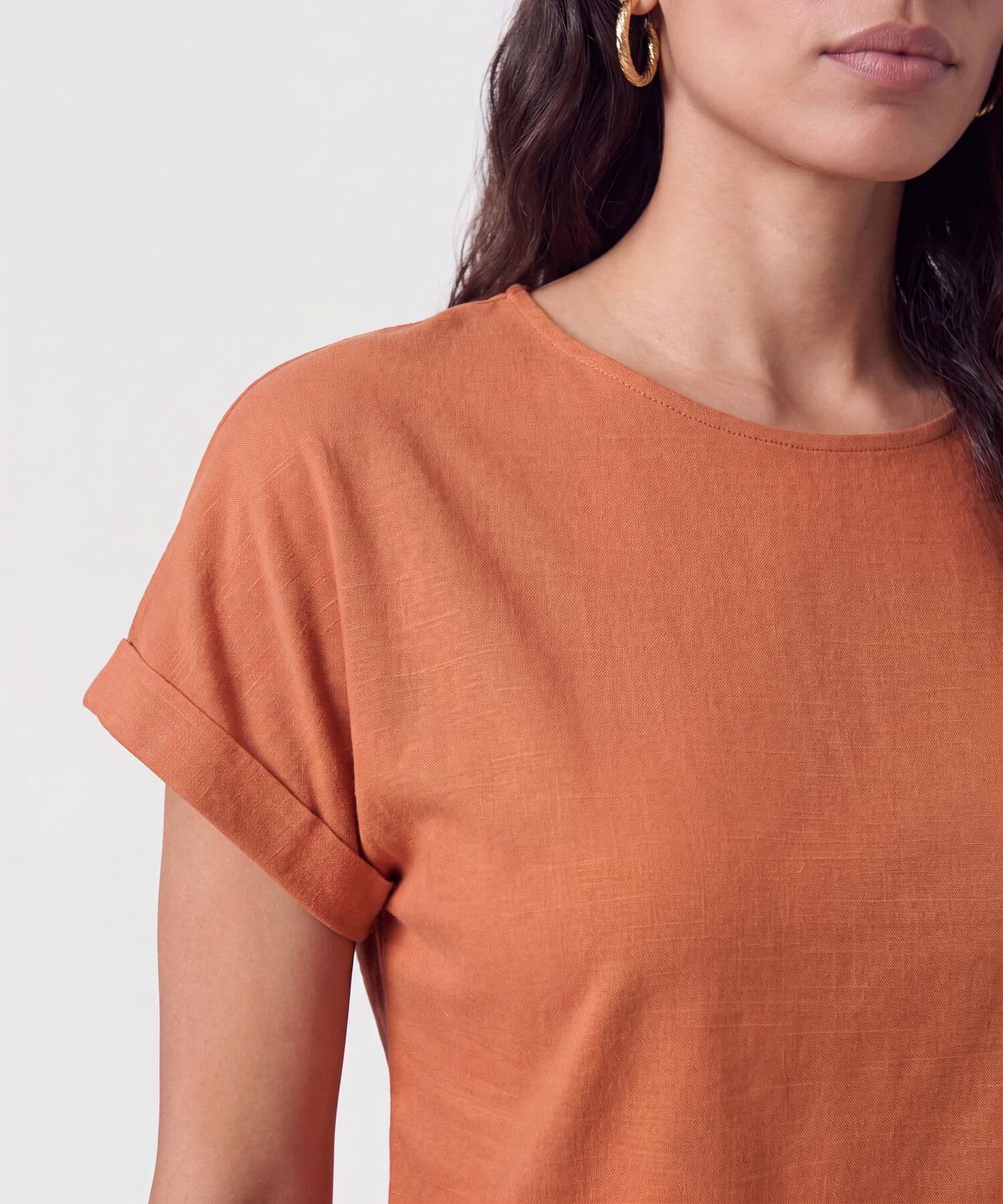 Blusa Ámbar Sastre naranja para mujer, vista 3