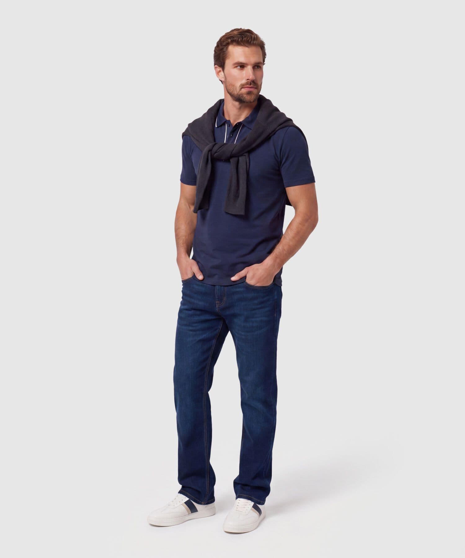 Polo Serena Esencial azul marino para hombre, vista 2