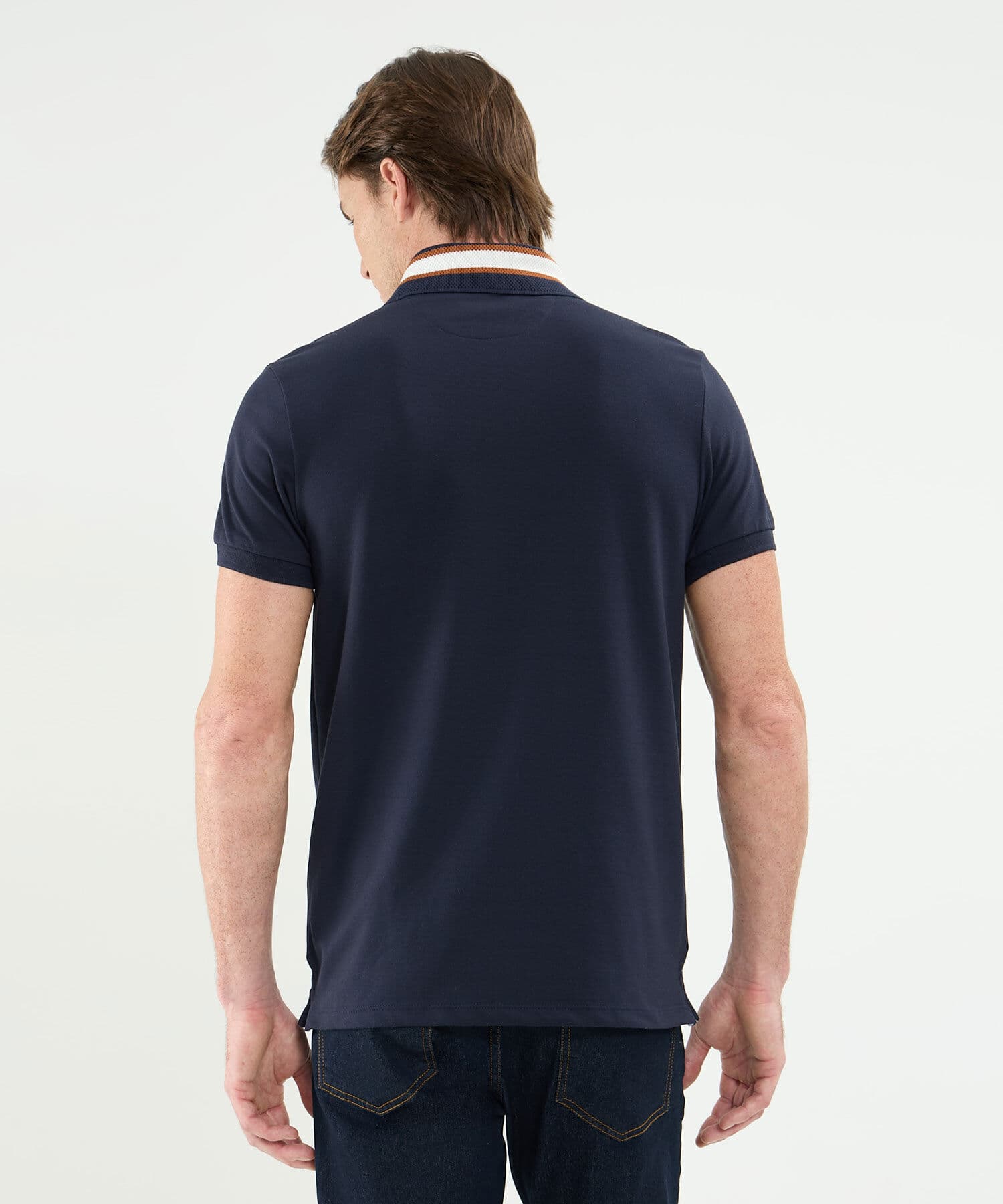 Polo Carmín Sastre azul marino para hombre, vista 4
