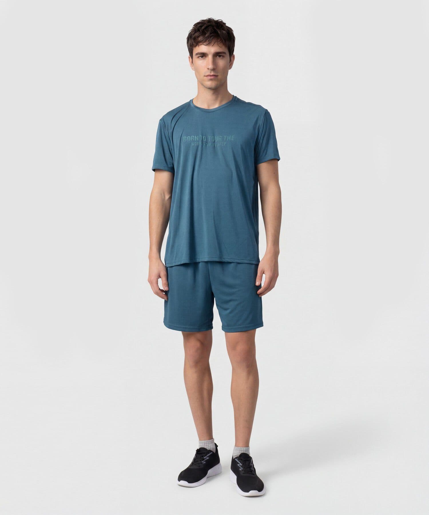 Bermuda Sierra Minimalista verde oliva para hombre, vista 2