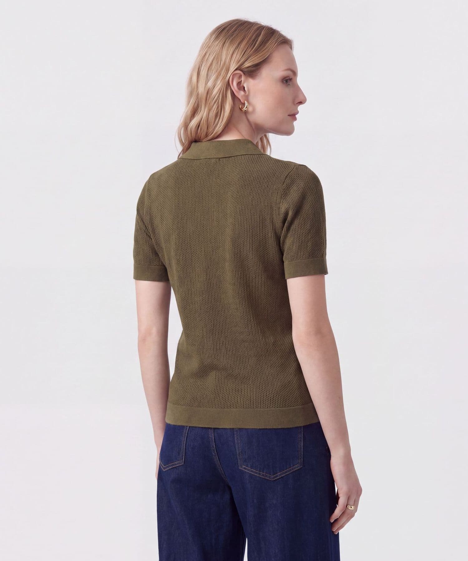 Polo Emilia de Día verde oliva para mujer, vista 4