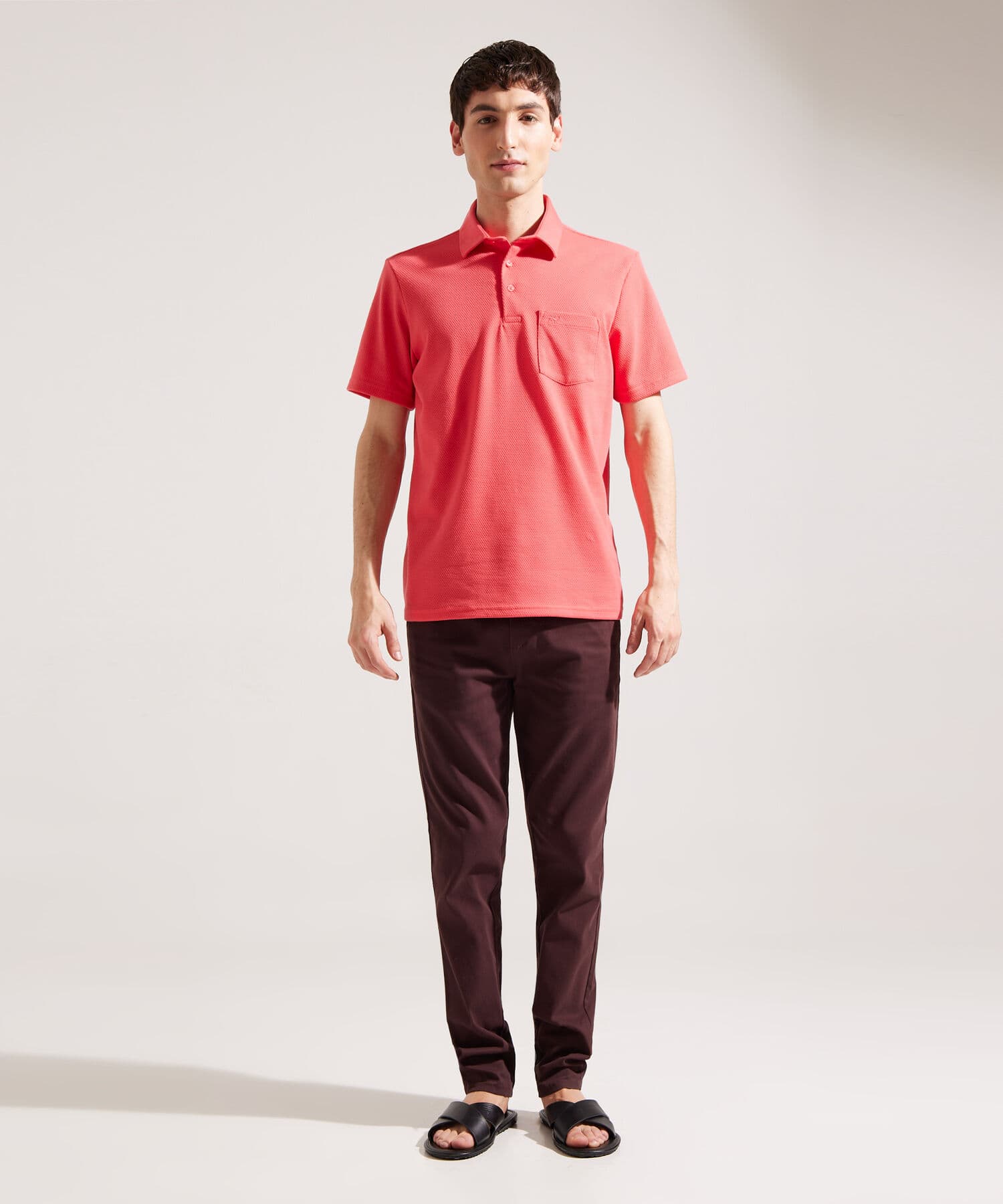 Polo Cauce de Día rojo granada para hombre, vista 4