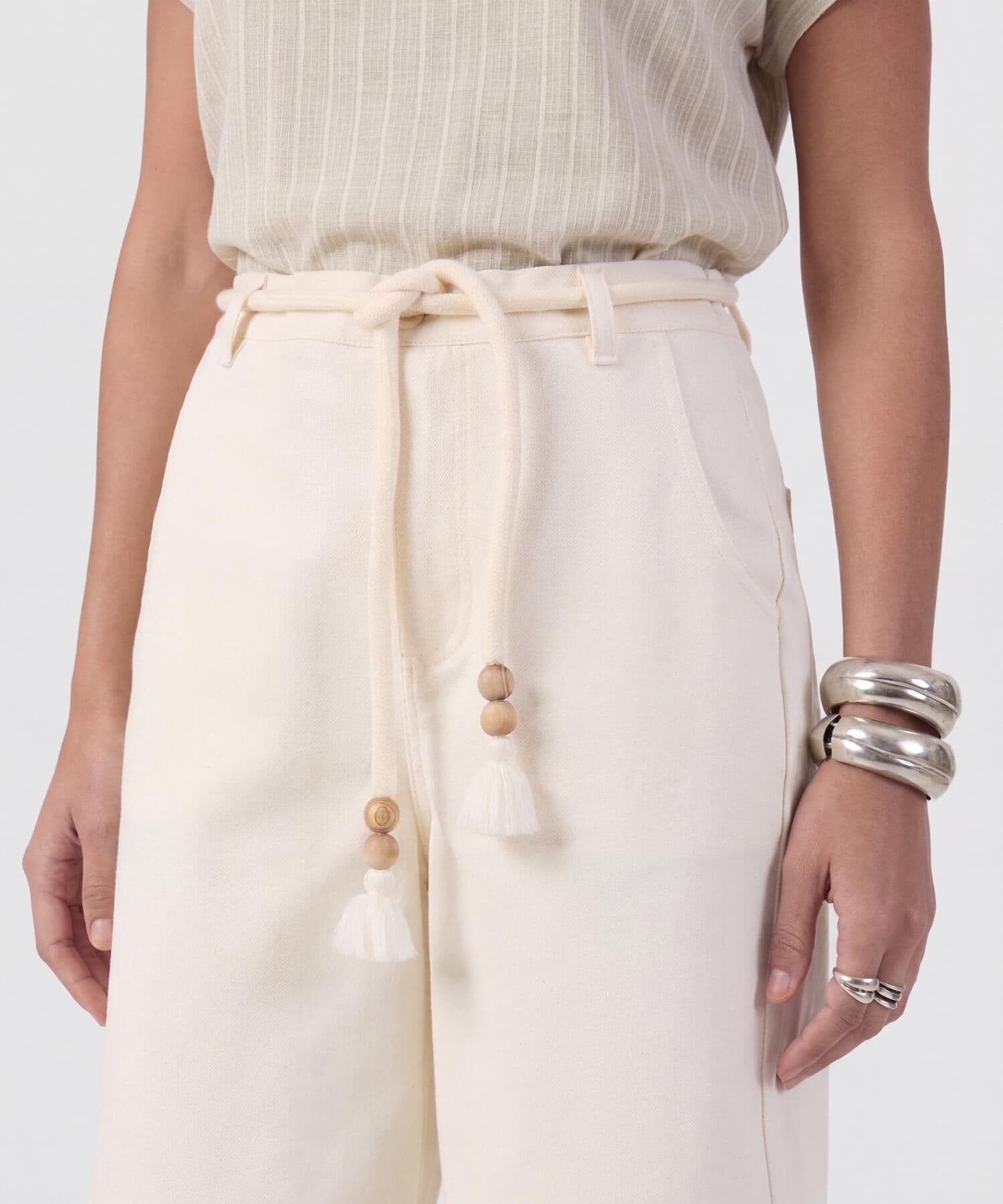Bermuda Dorada Suave blanco para mujer, vista 3