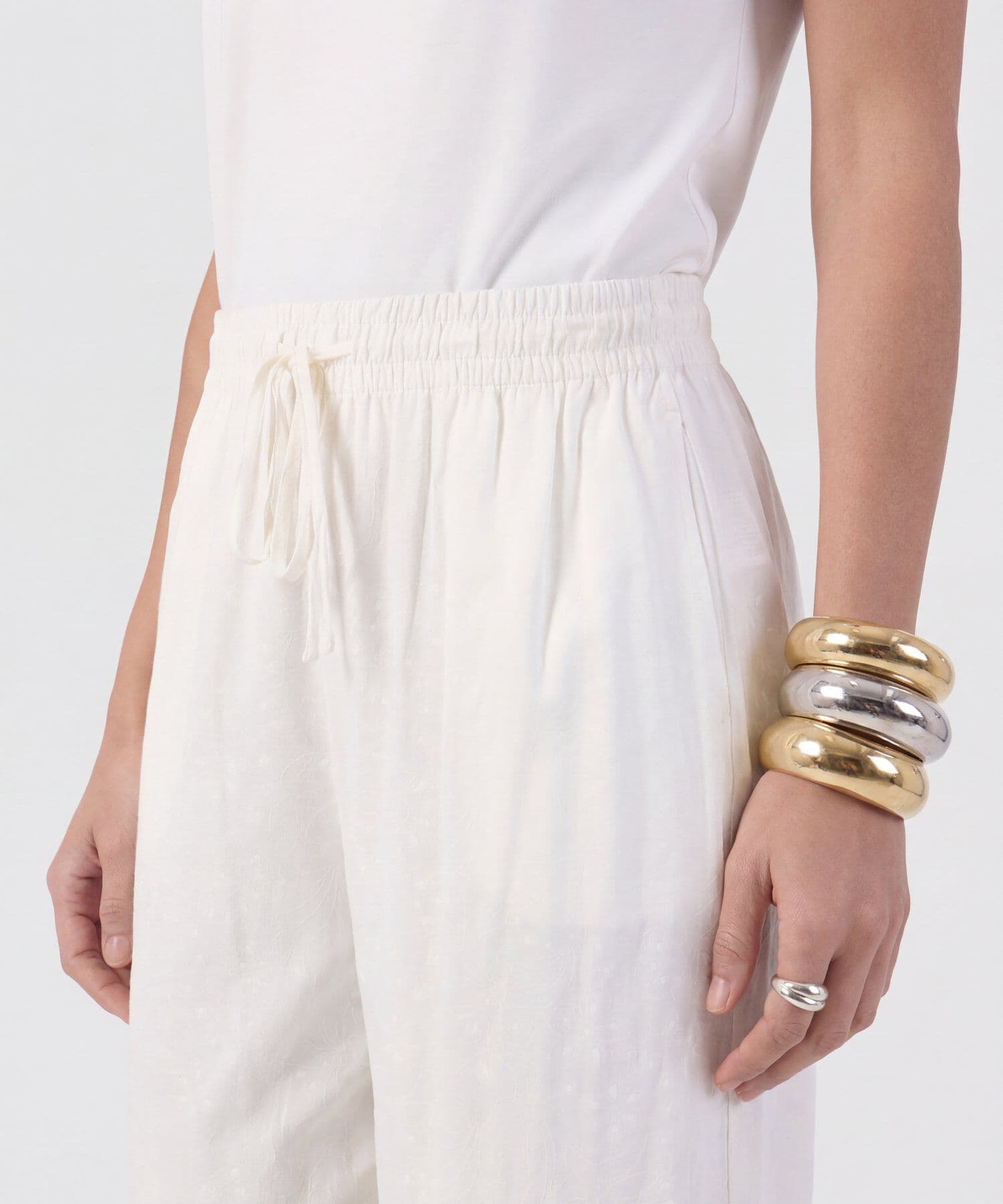 Pantalón Guayacán Minimalista blanco para mujer, vista 3