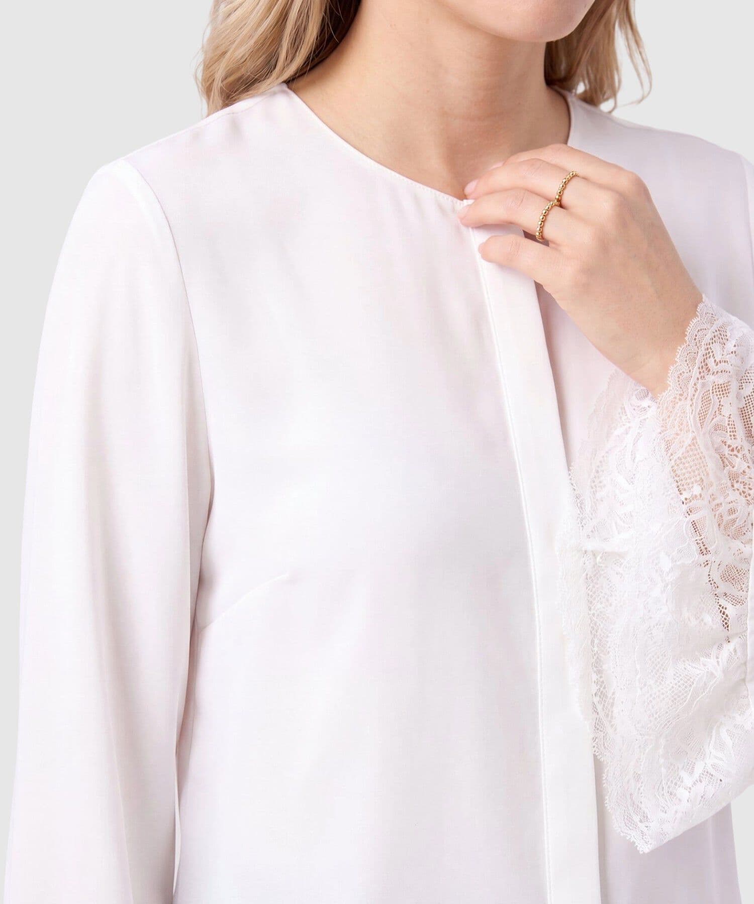 Blusa Dorada Contemporáneo blanco para mujer, vista 3