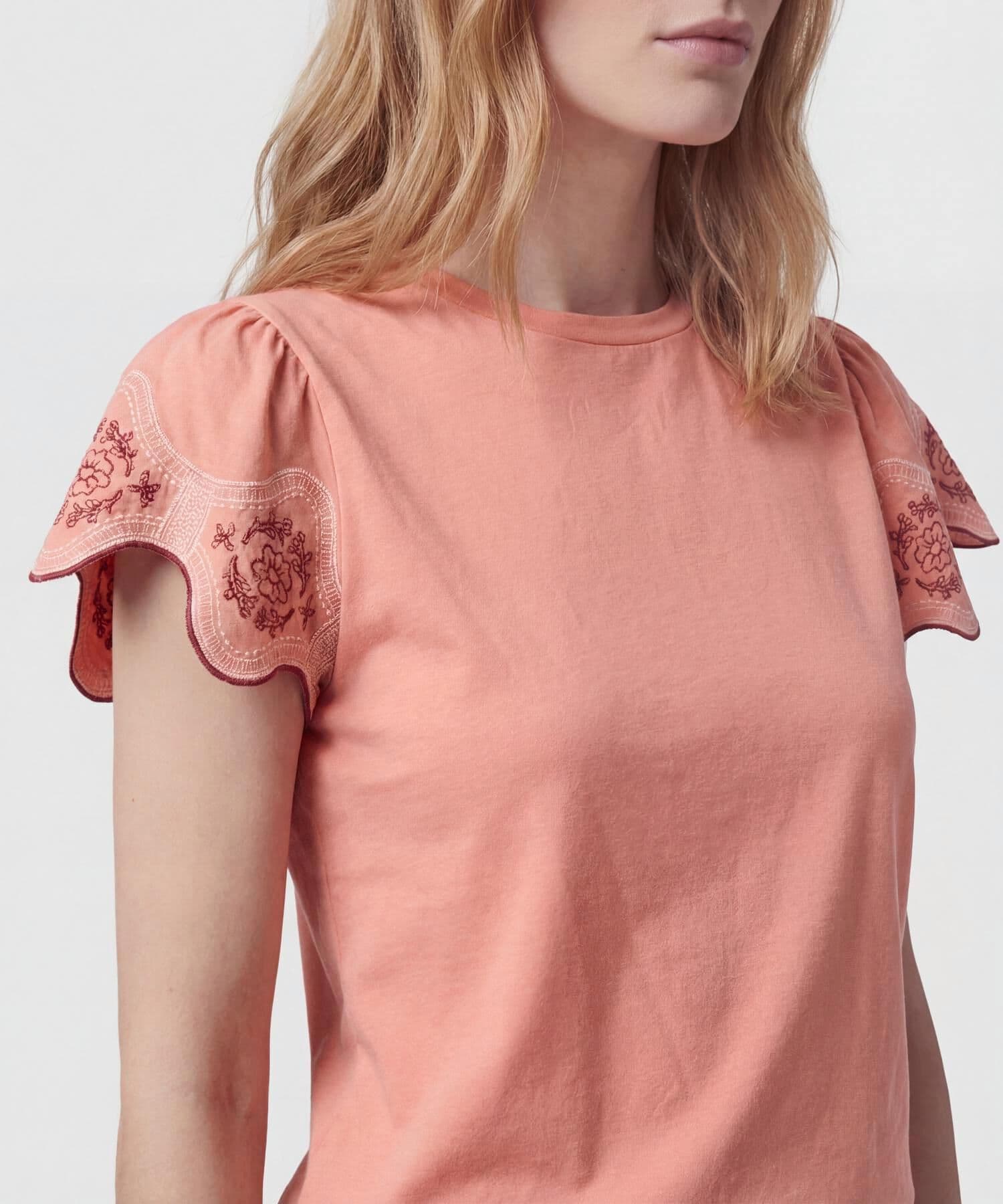 Camiseta Granada Contemporáneo rosa empolvado para mujer, vista 3