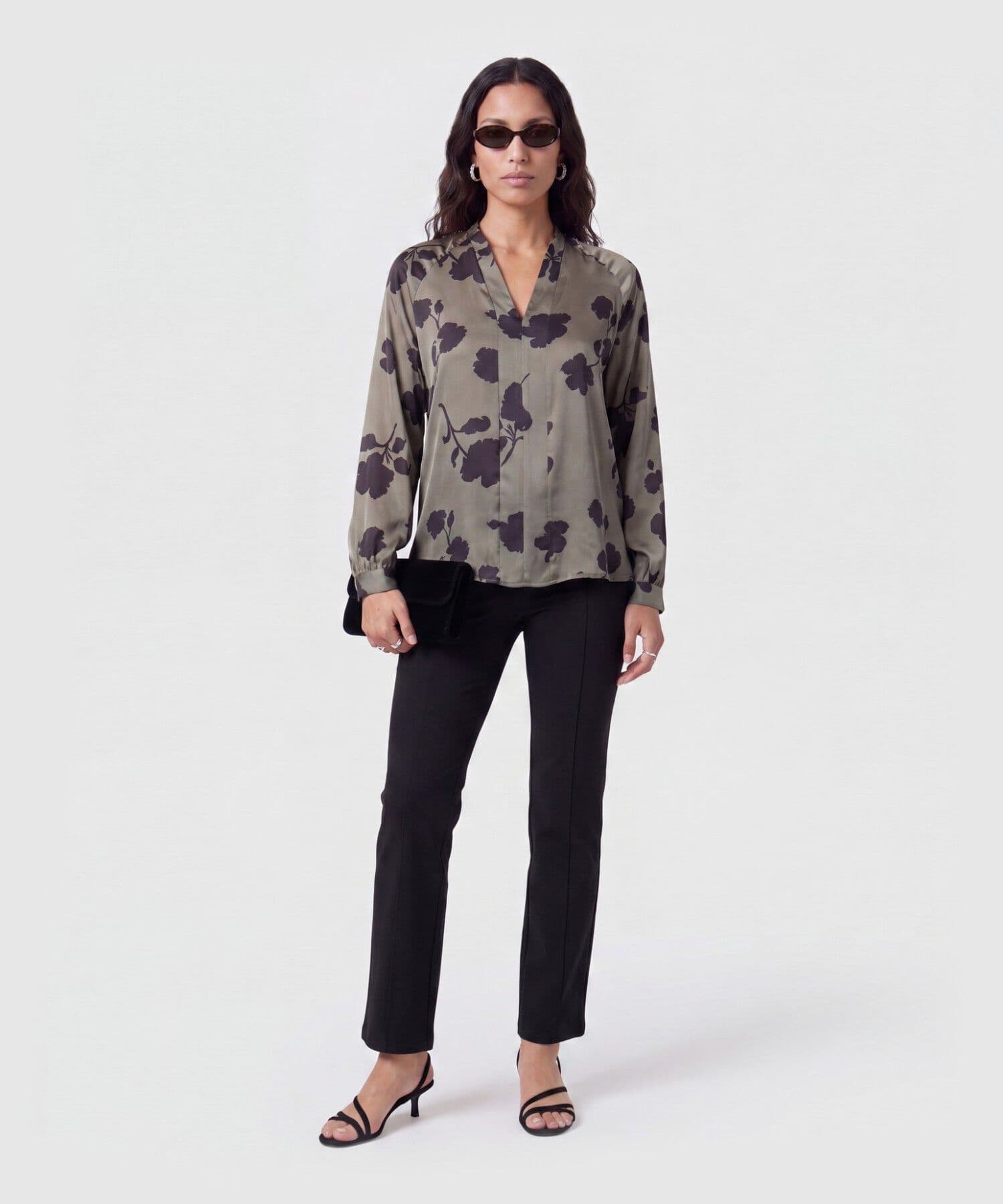 Blusa Julieta de Día verde oliva para mujer, vista 2