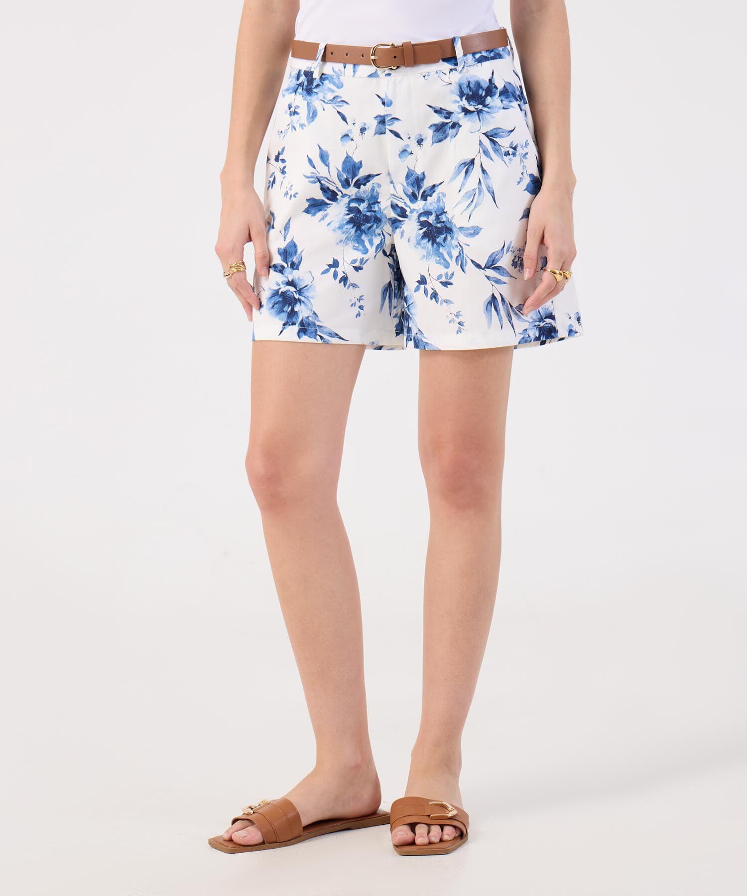Bermuda Ámbar Edición Lino azul marino para mujer, vista principal