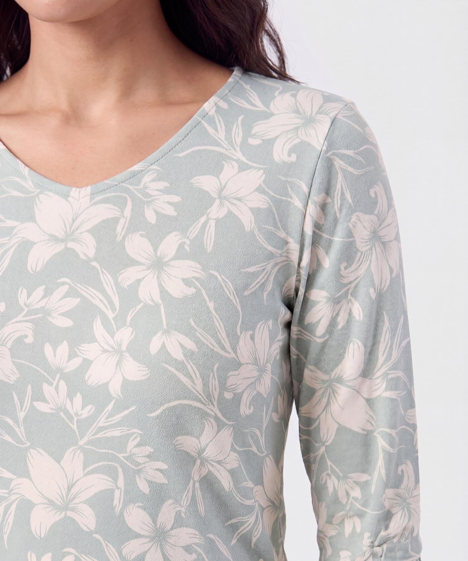 Camiseta Sierra Fluido verde oliva para mujer, vista 3
