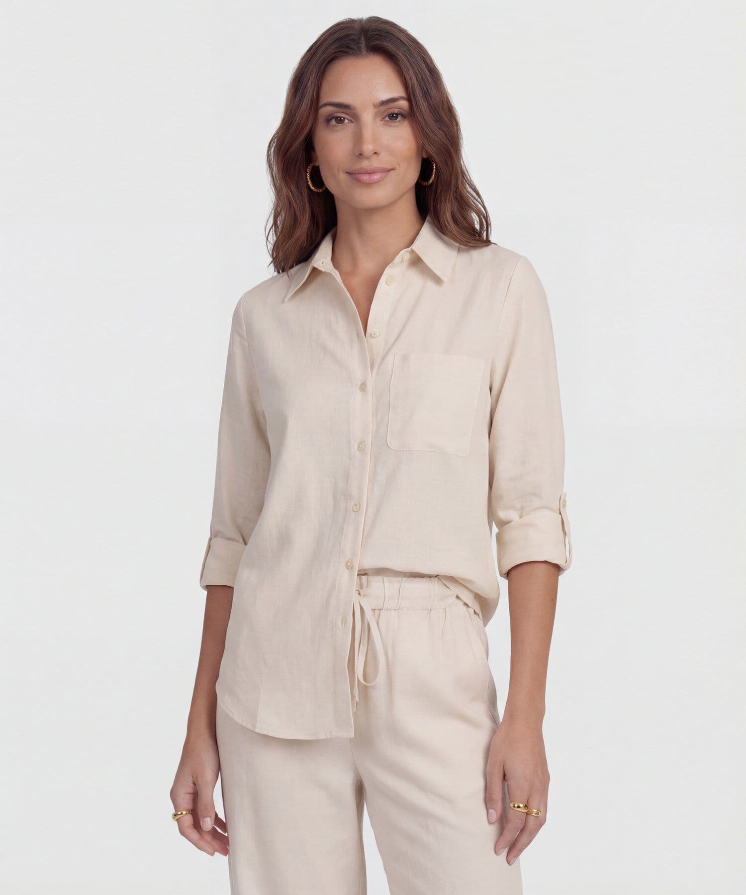 Camisa Azahar Natural arena para mujer, vista principal