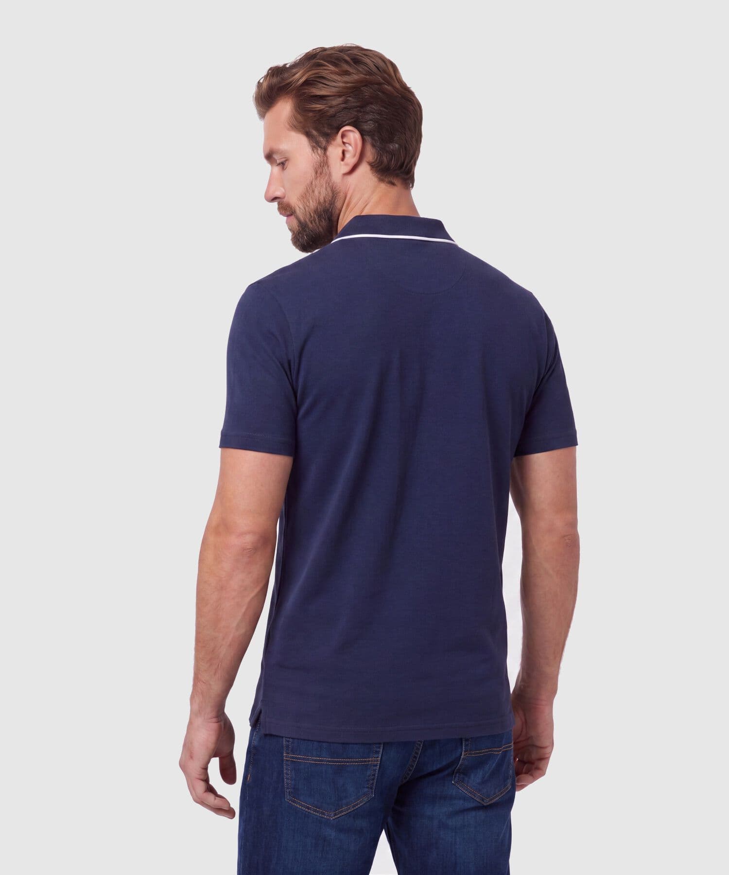 Polo Serena Esencial azul marino para hombre, vista 4