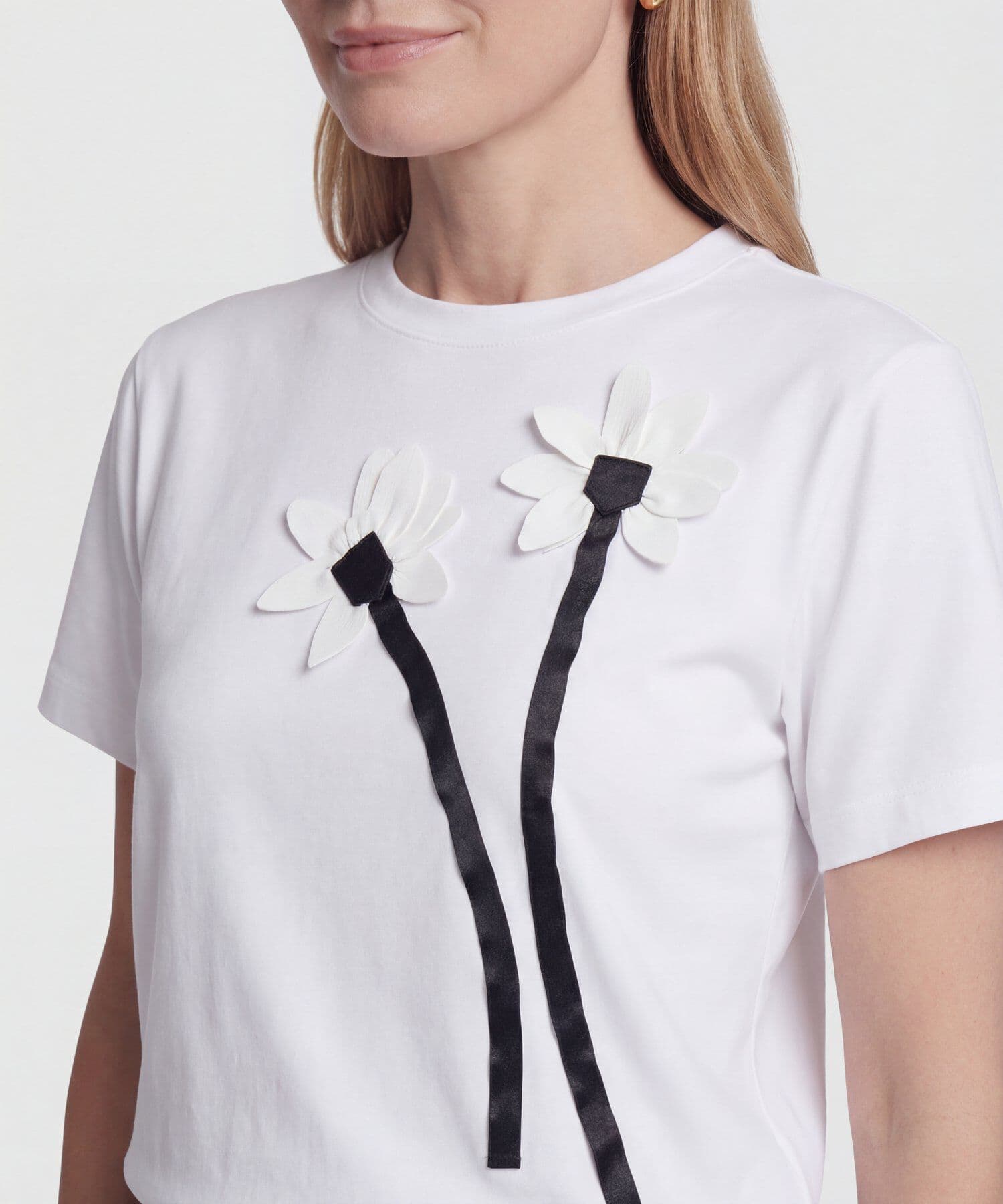 Camiseta Azahar Minimalista blanco para mujer, vista 3