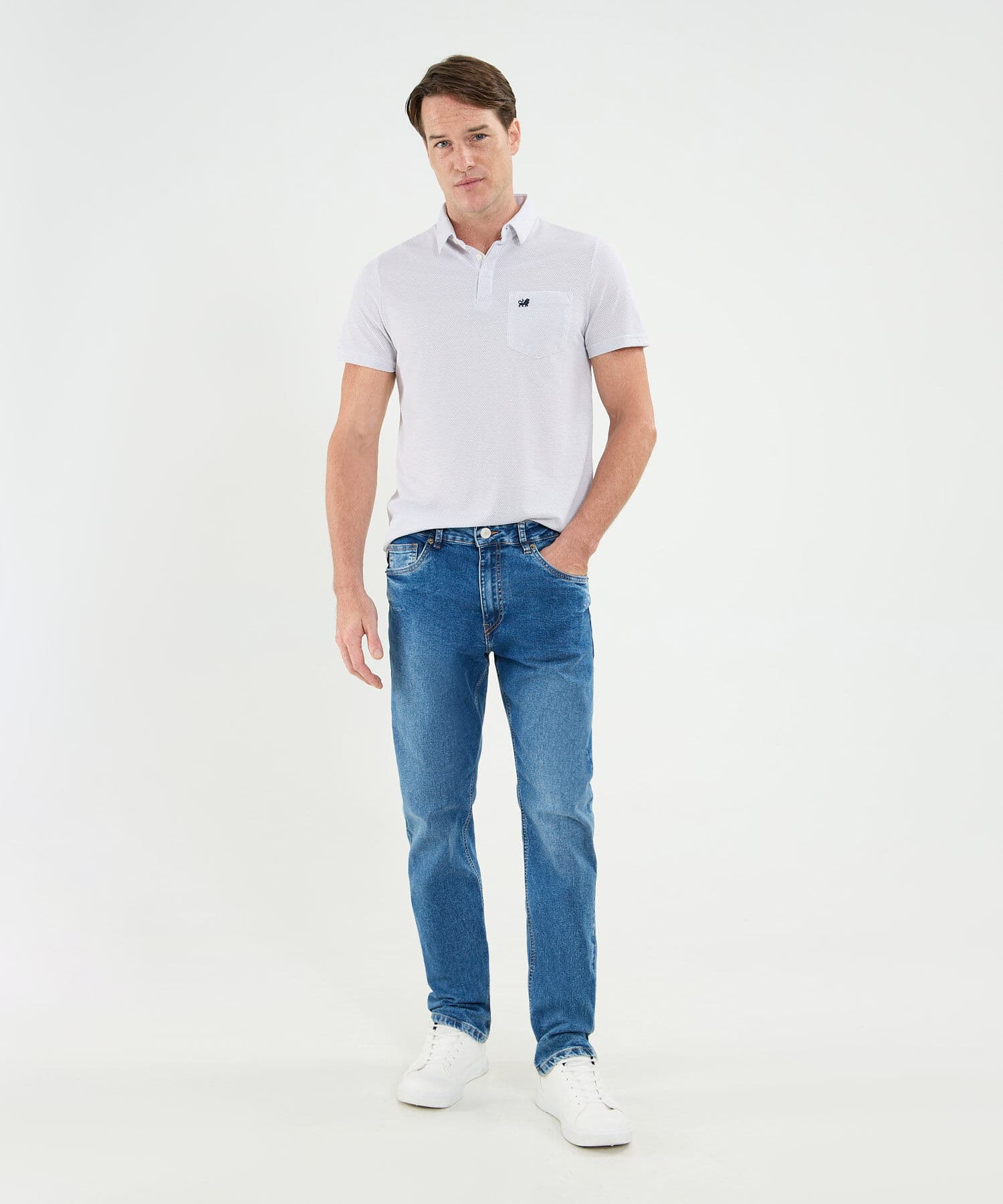 Polo Salina Natural blanco para hombre, vista 2