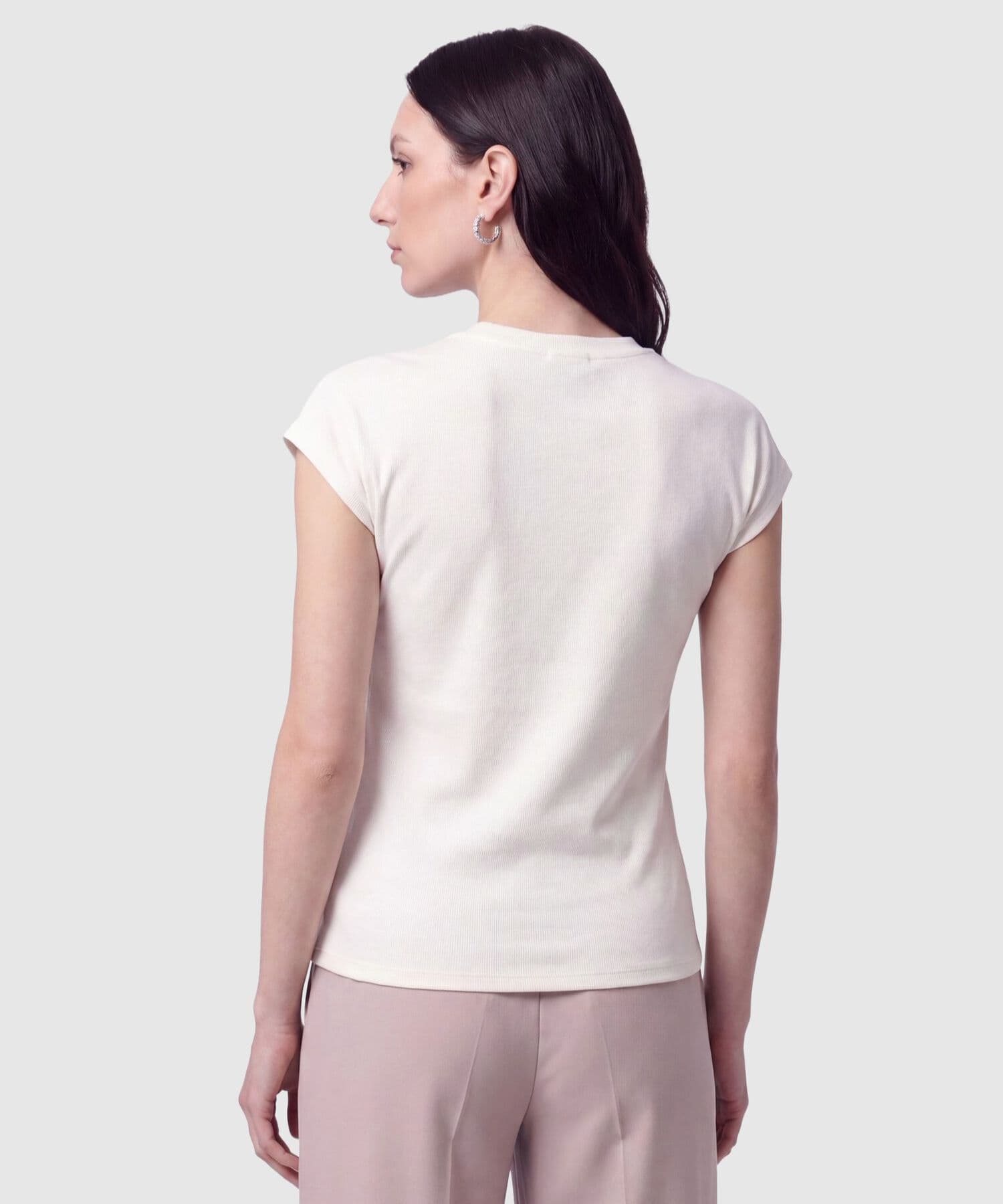 Camiseta Julieta Minimalista blanco para mujer, vista 4