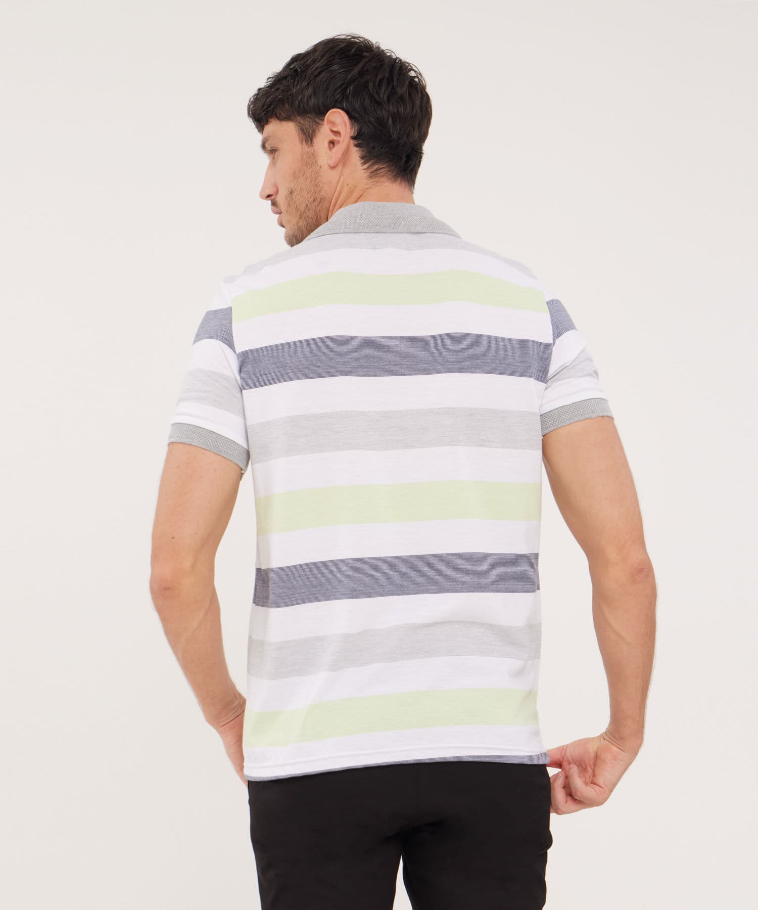 Polo Oliva Urbano gris humo para hombre, vista 4