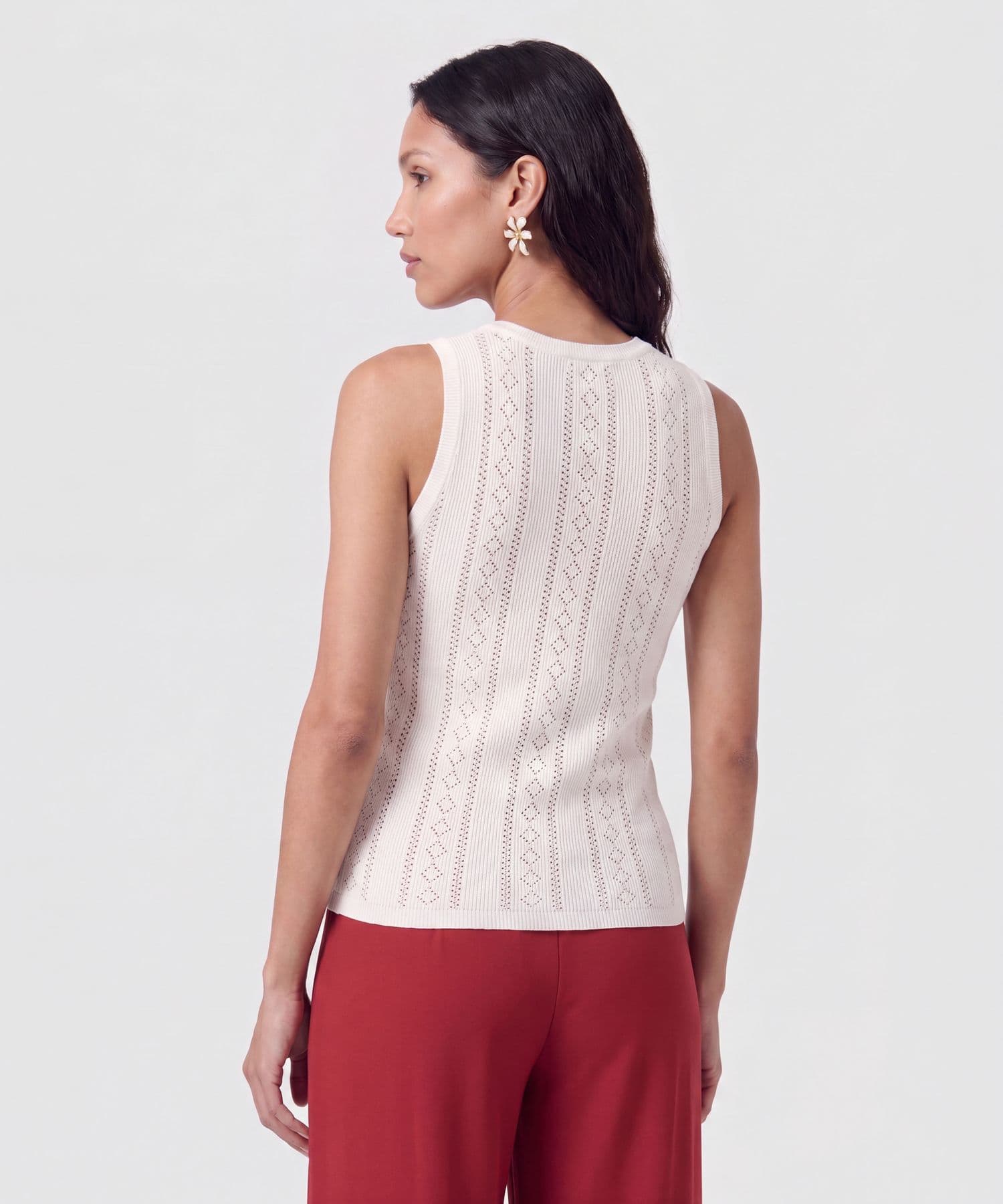 Camiseta Serena Natural blanco para mujer, vista 4
