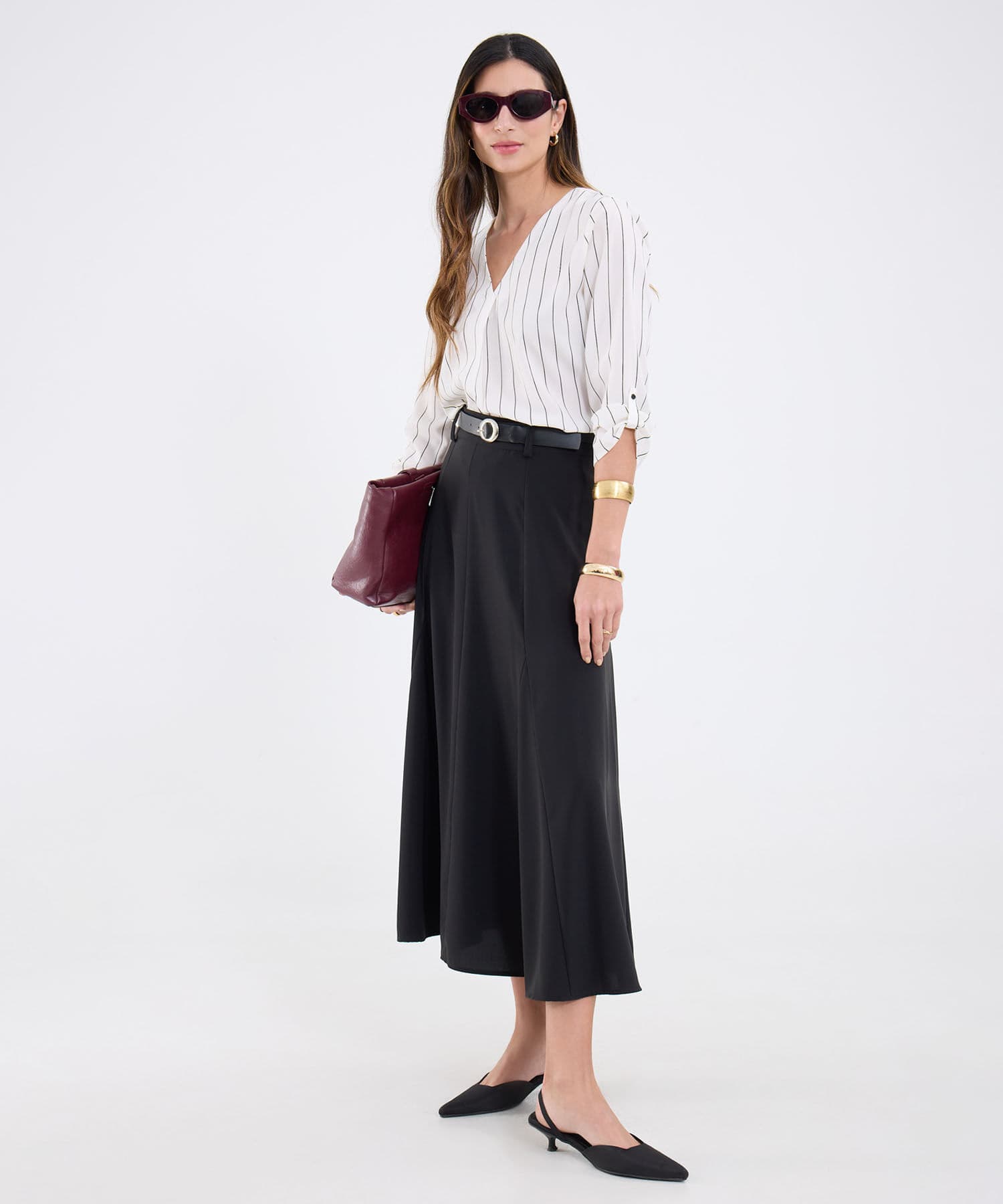 Blusa Río Minimalista blanco para mujer, vista 2