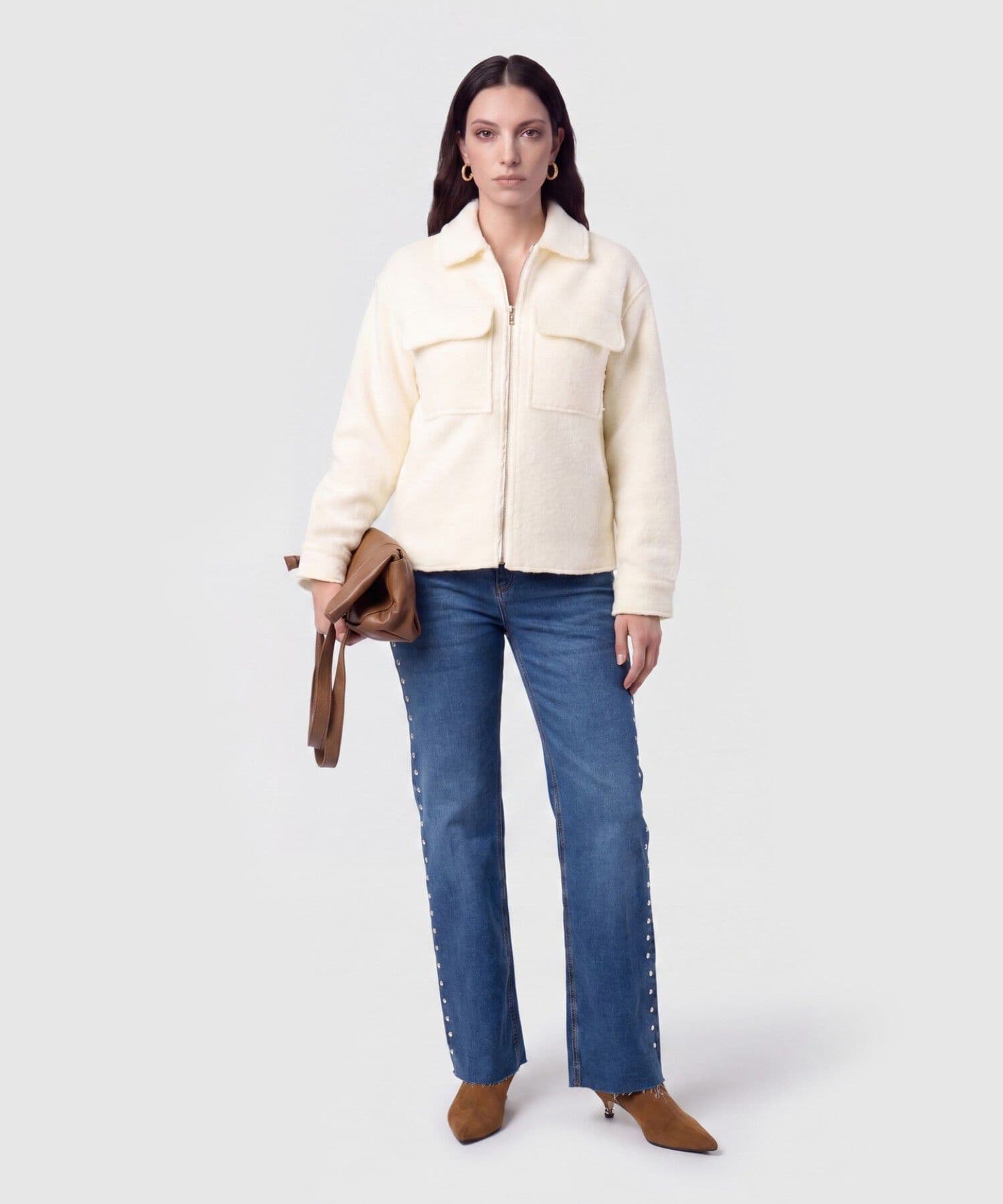 Chaqueta Bahía Edición Lino rosa empolvado para mujer, vista 2