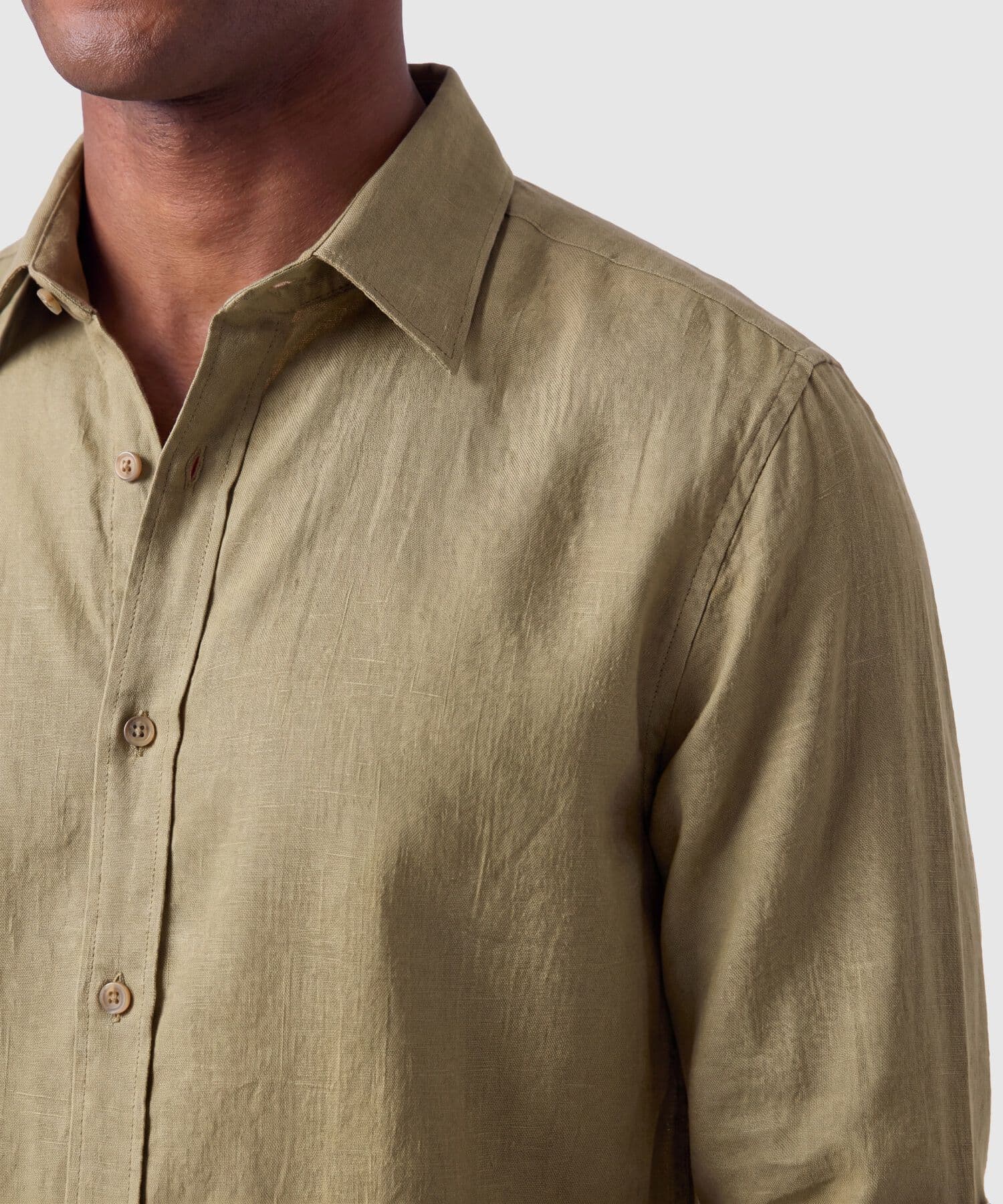 Camisa Laguna Natural verde oliva para hombre, vista 3