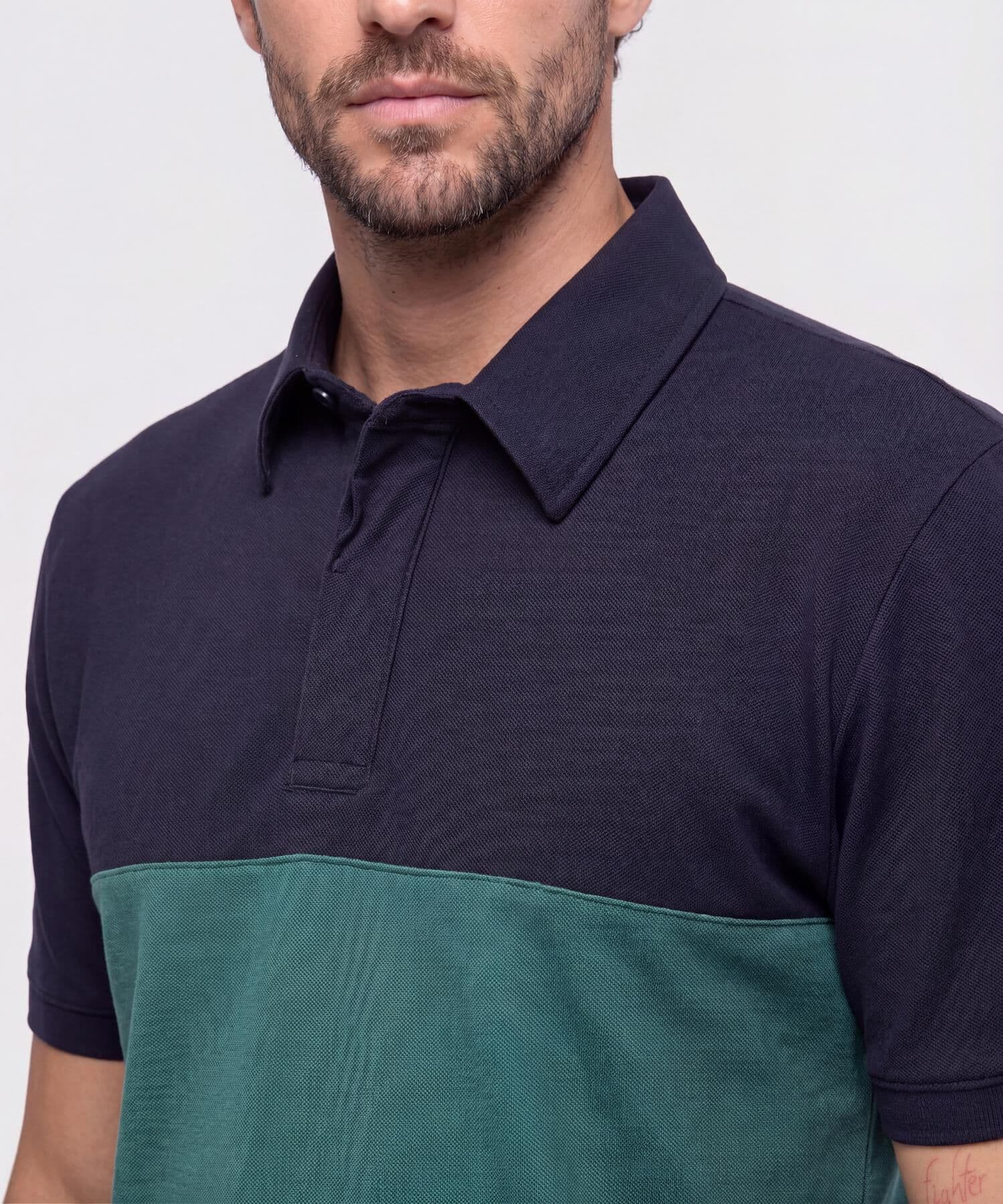 Polo Jacaranda Clásico azul marino para hombre, vista 3