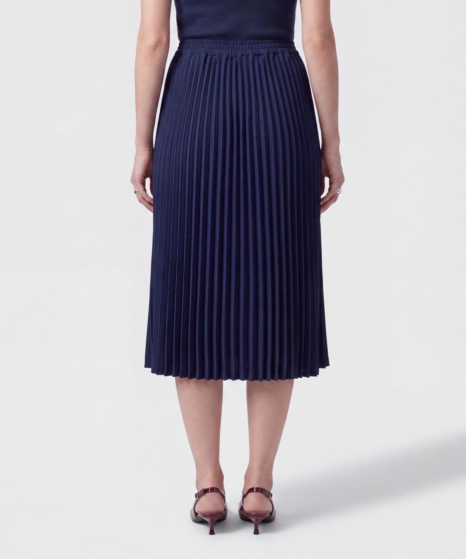 Falda Marea Texturizado azul marino para mujer, vista 4