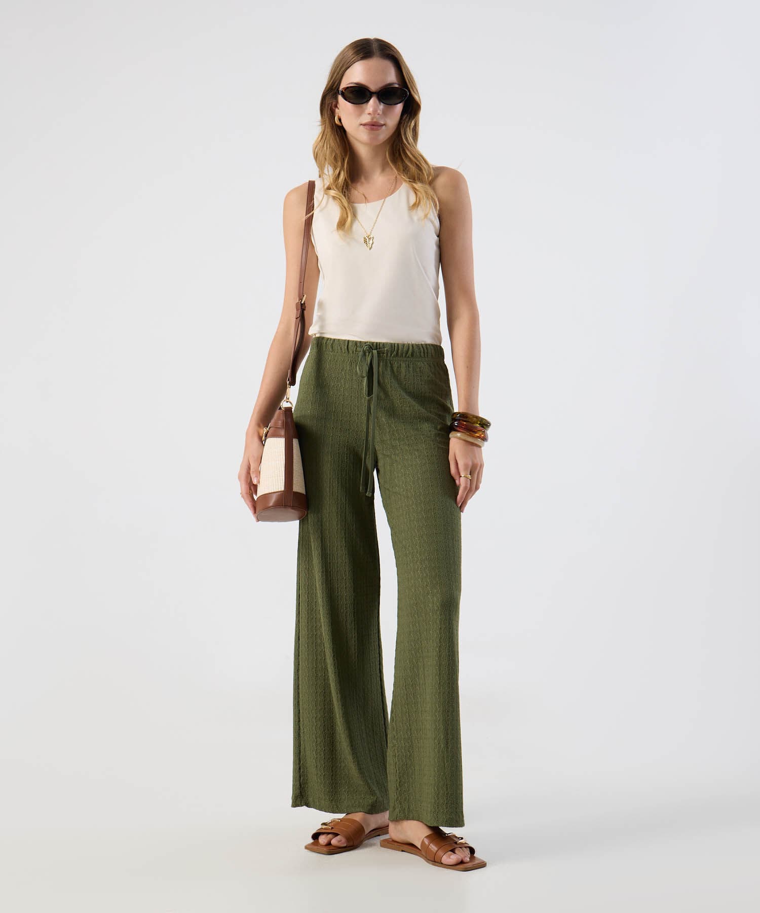 Pantalón Laguna Sastre verde oliva para mujer, vista 2