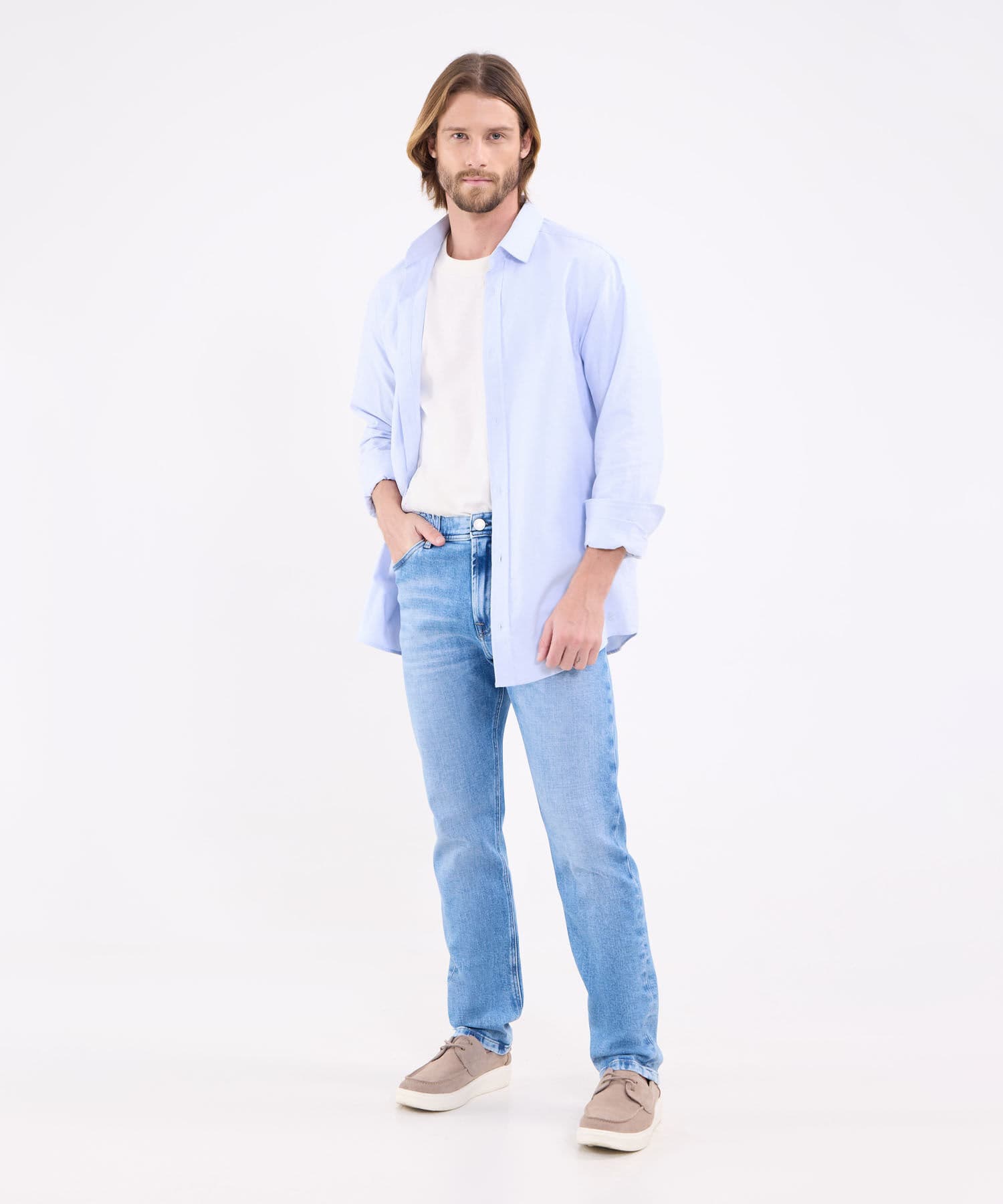 Jean Emilia Suave azul marino para hombre, vista 2
