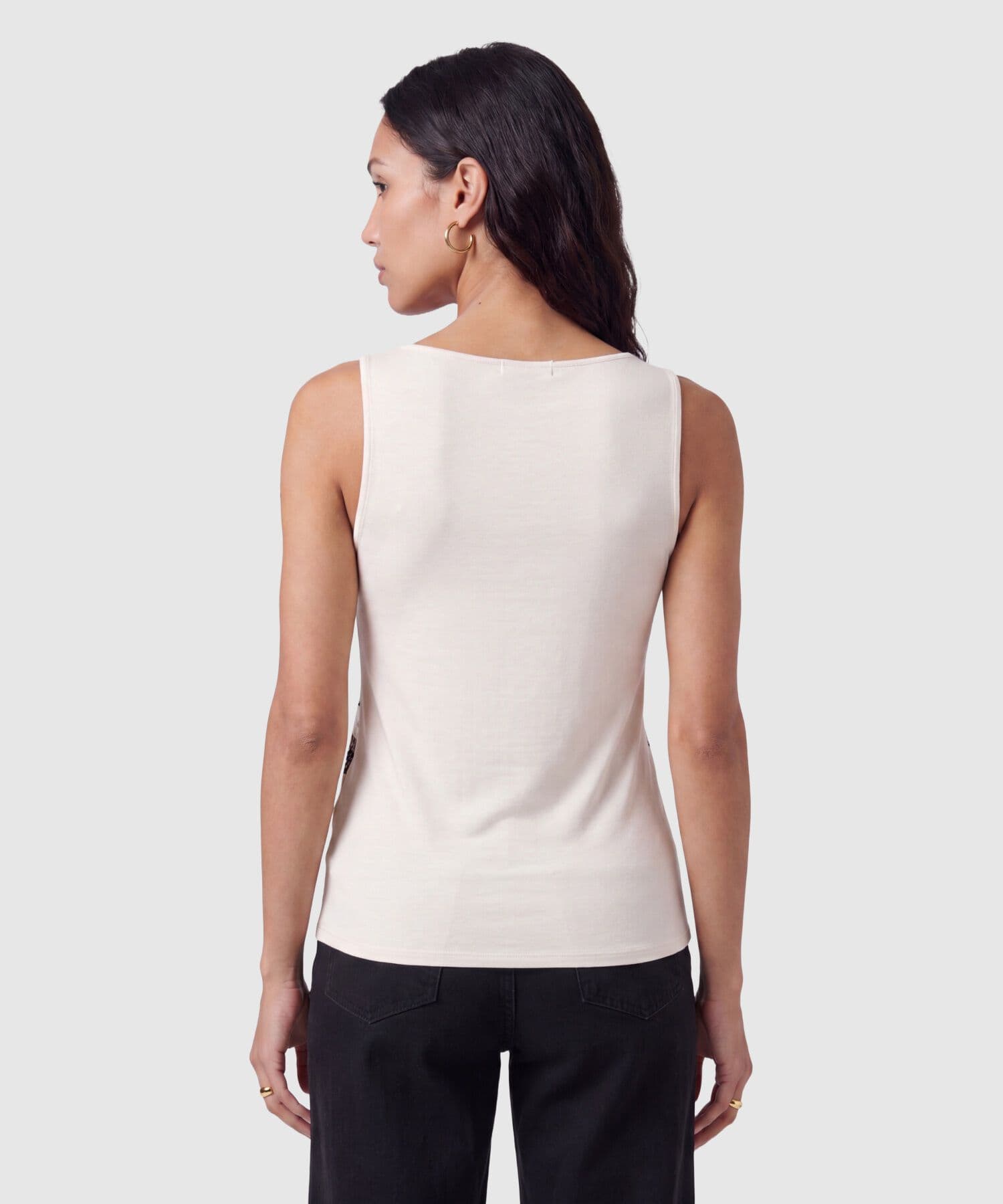 Camiseta Salina Texturizado blanco para mujer, vista 4