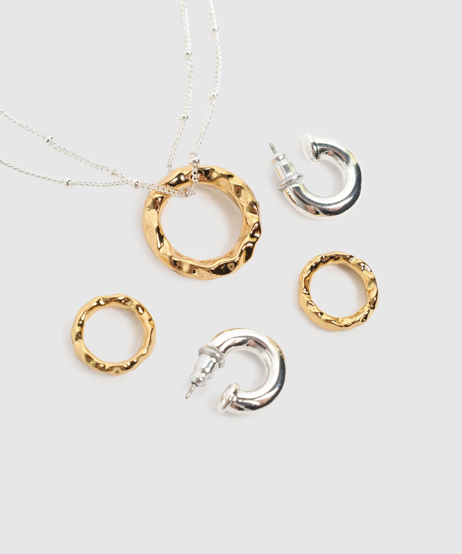 Aretes Selva Contemporáneo vinotinto para mujer, vista 2