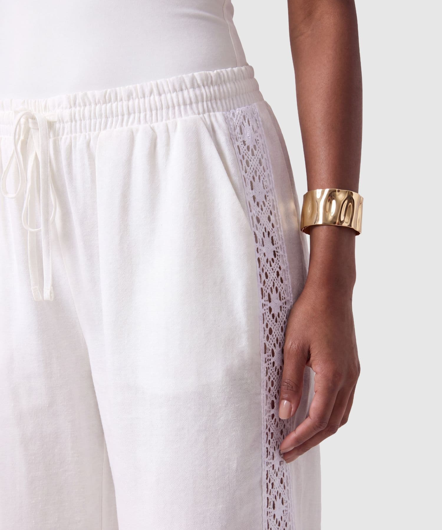Pantalón Salina Fluido blanco para mujer, vista 3