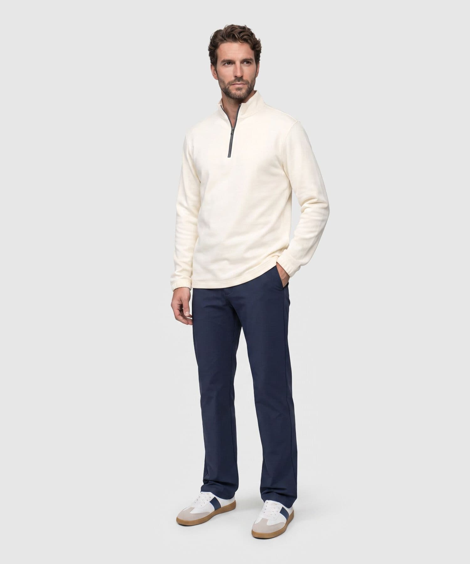 Buzo Orquídea Texturizado mostaza para hombre, vista 2