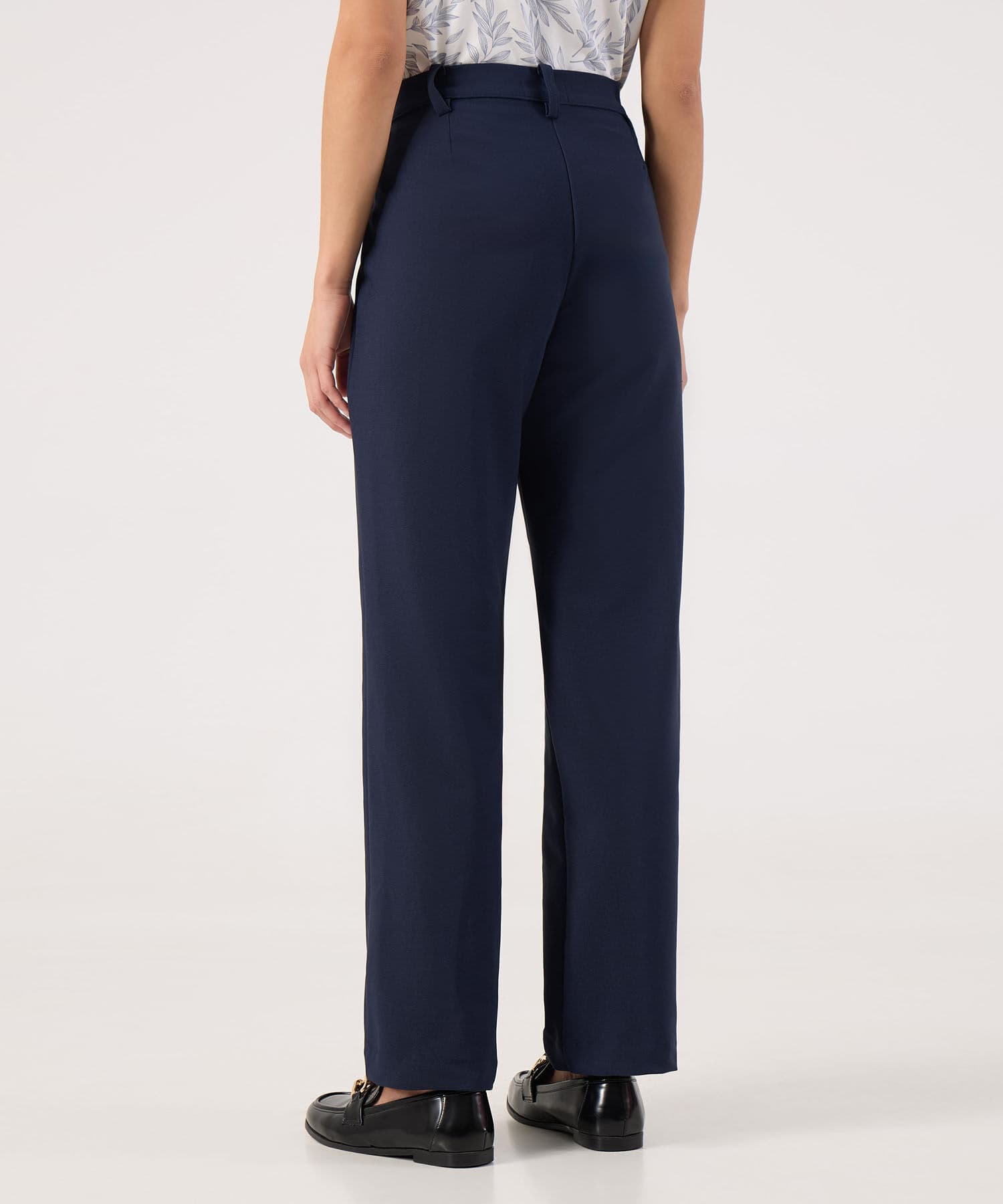 Pantalón Horizonte Fluido azul marino para mujer, vista 4