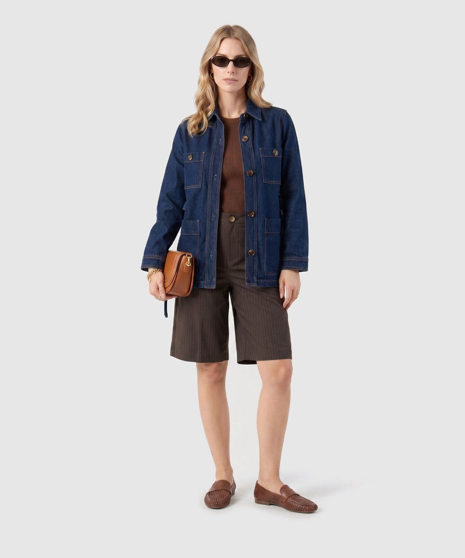 Bermuda Valentina Suave café para mujer, vista 2